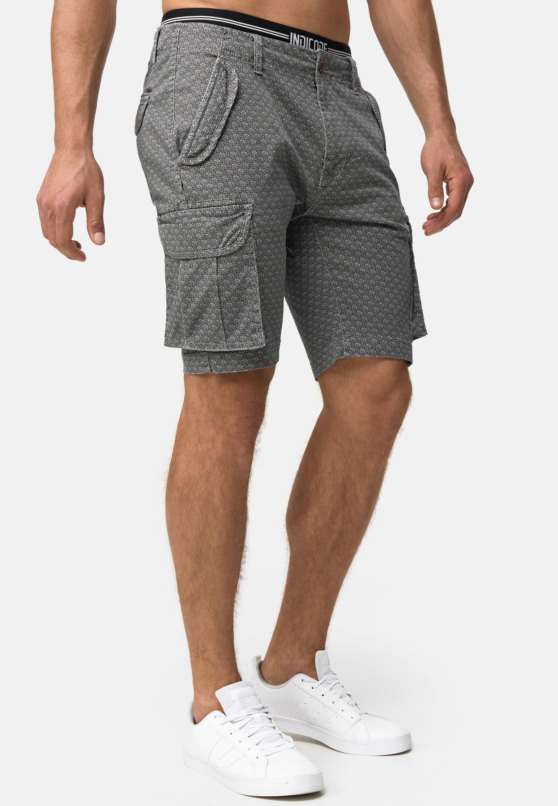 Indicode Cargoshorts Herren Arbor Cargo Shorts Herrenshorts aus elastischer Baumwoll-Qualität