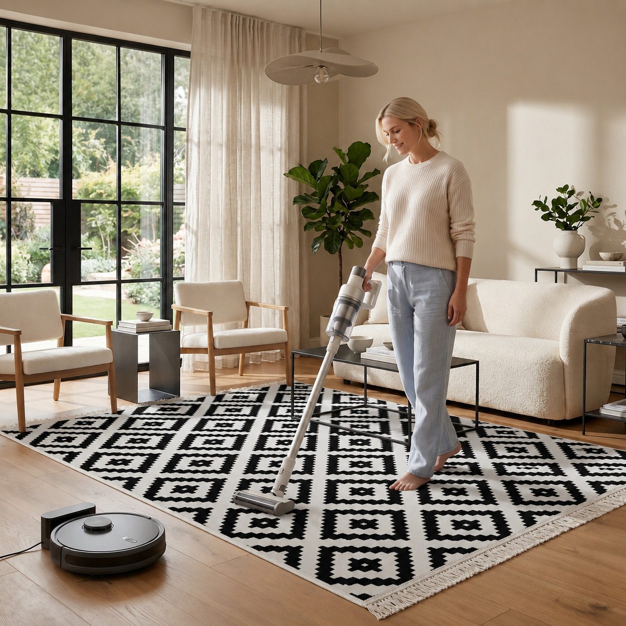 Jimri Teppich Kelim Teppich Wohnzimmer Schlafzimmer Küche, Badezimmer Läufer Flur, Läufer, Wendeteppich – Bild 3 von 5