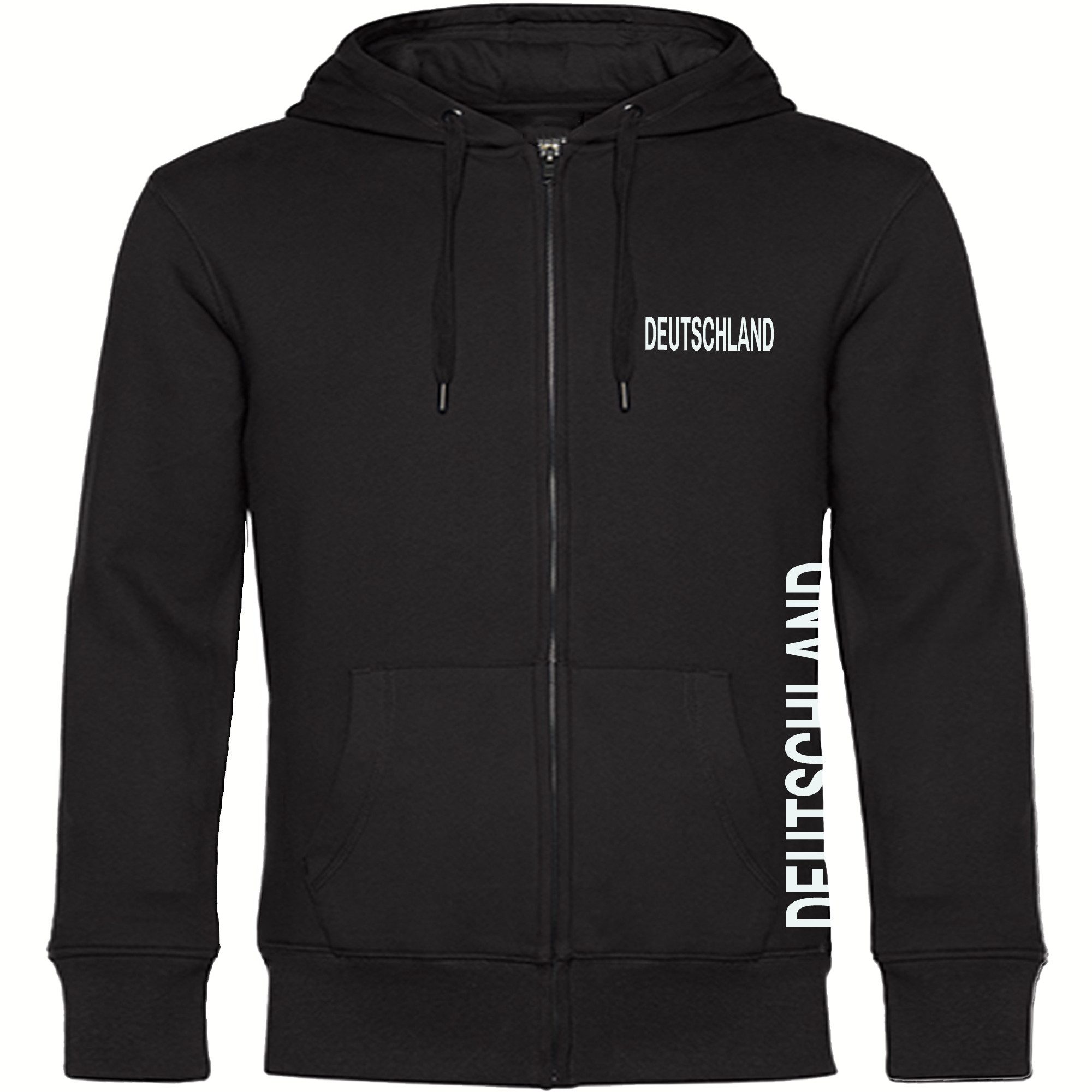 multifanshop Kapuzensweatjacke Deutschland - Brust & Seite - Sweat
