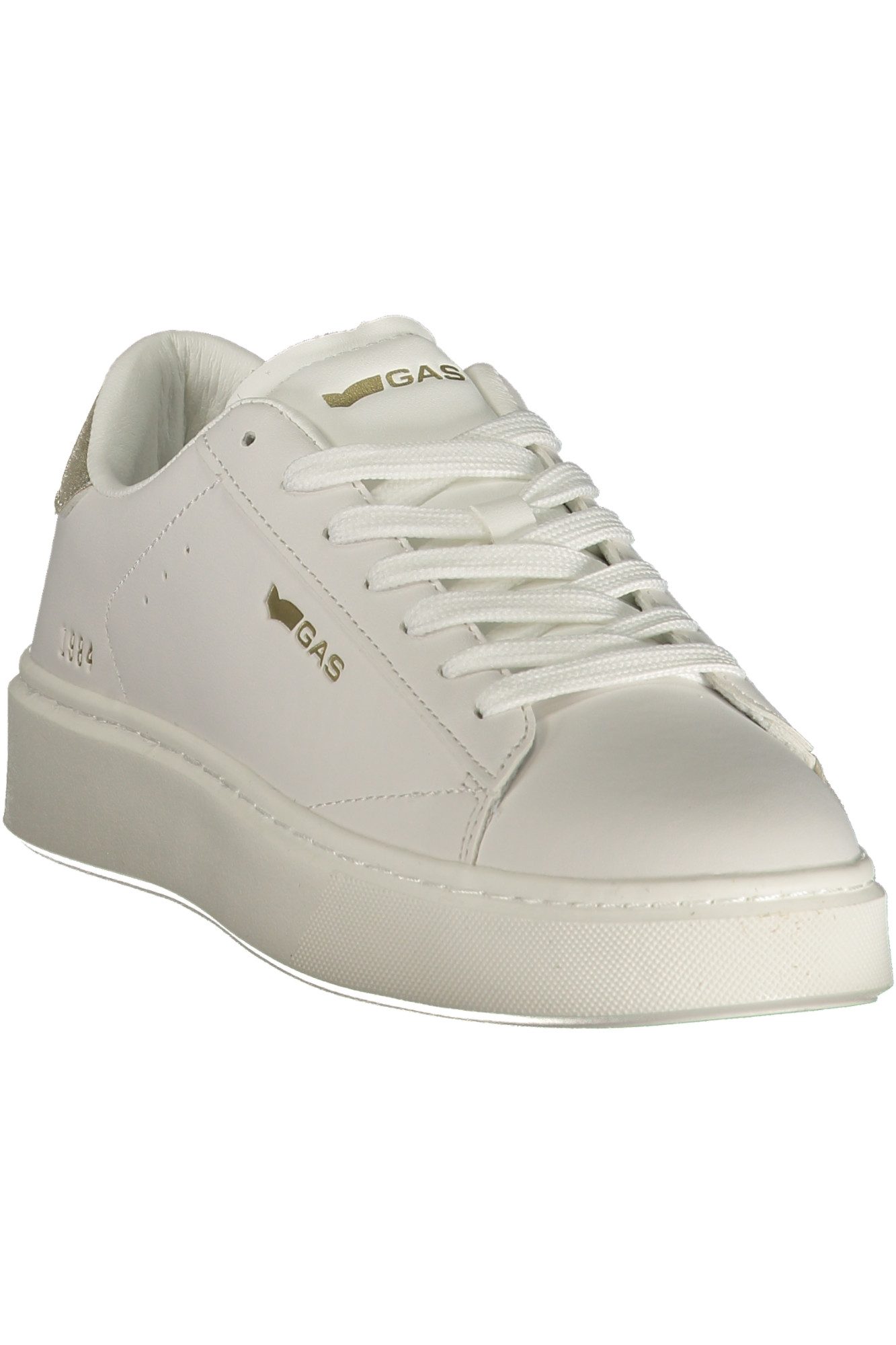 GAS Sneaker Eleganter Damensportschuh in Weiß mit goldenen