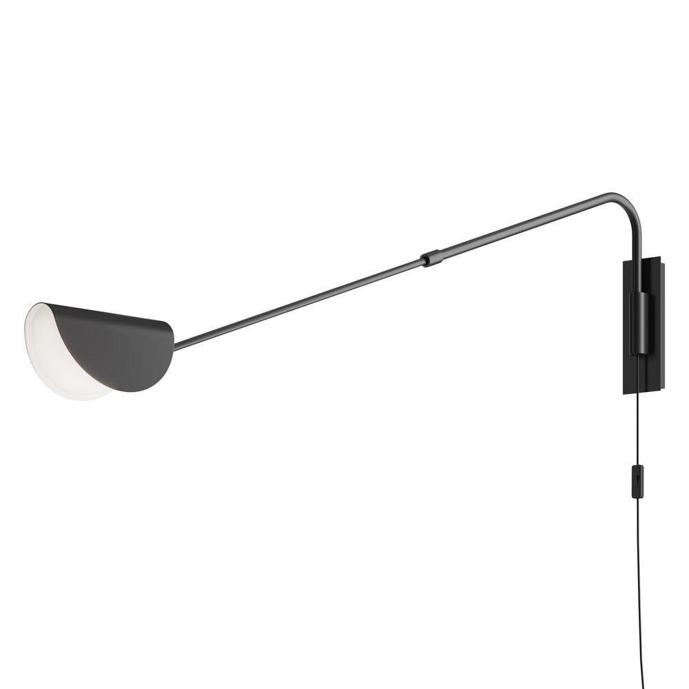 Maytoni Wandleuchte Wandleuchte Mollis Nein, Angabe, keine enthalten: Wandlampe, in 1050mm, Wandleuchte, warmweiss, G9 Wandlicht Schwarz Leuchtmittel