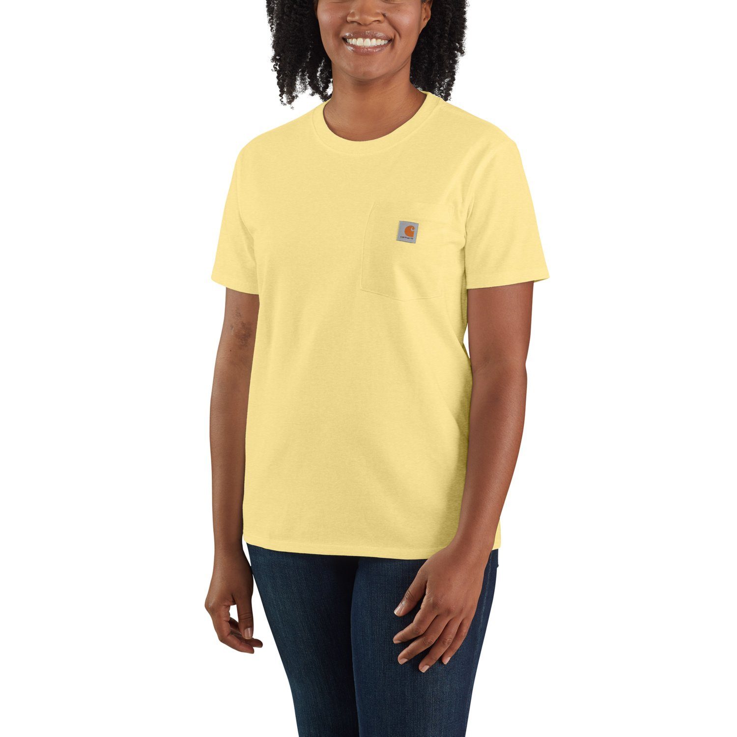 Carhartt T-Shirt Carhartt Short-Sleeve Heavyweight Loose Adult T-Shirt Pocket sun Damen pale Fit