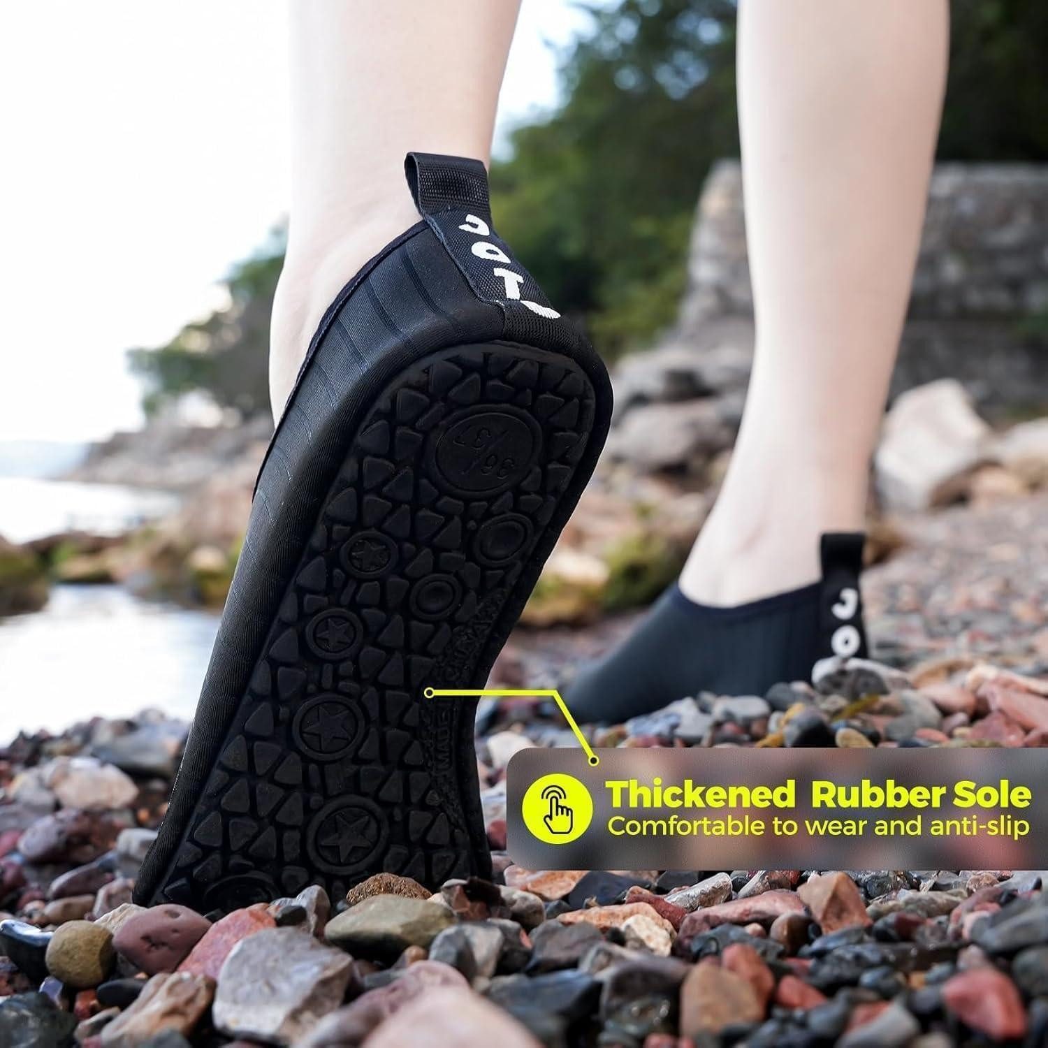 LuxusKollektion Wasserschuhe Badeschuhe Strandschuhe Aquaschuhe 48 49 EU Schwarz Wasserschuh