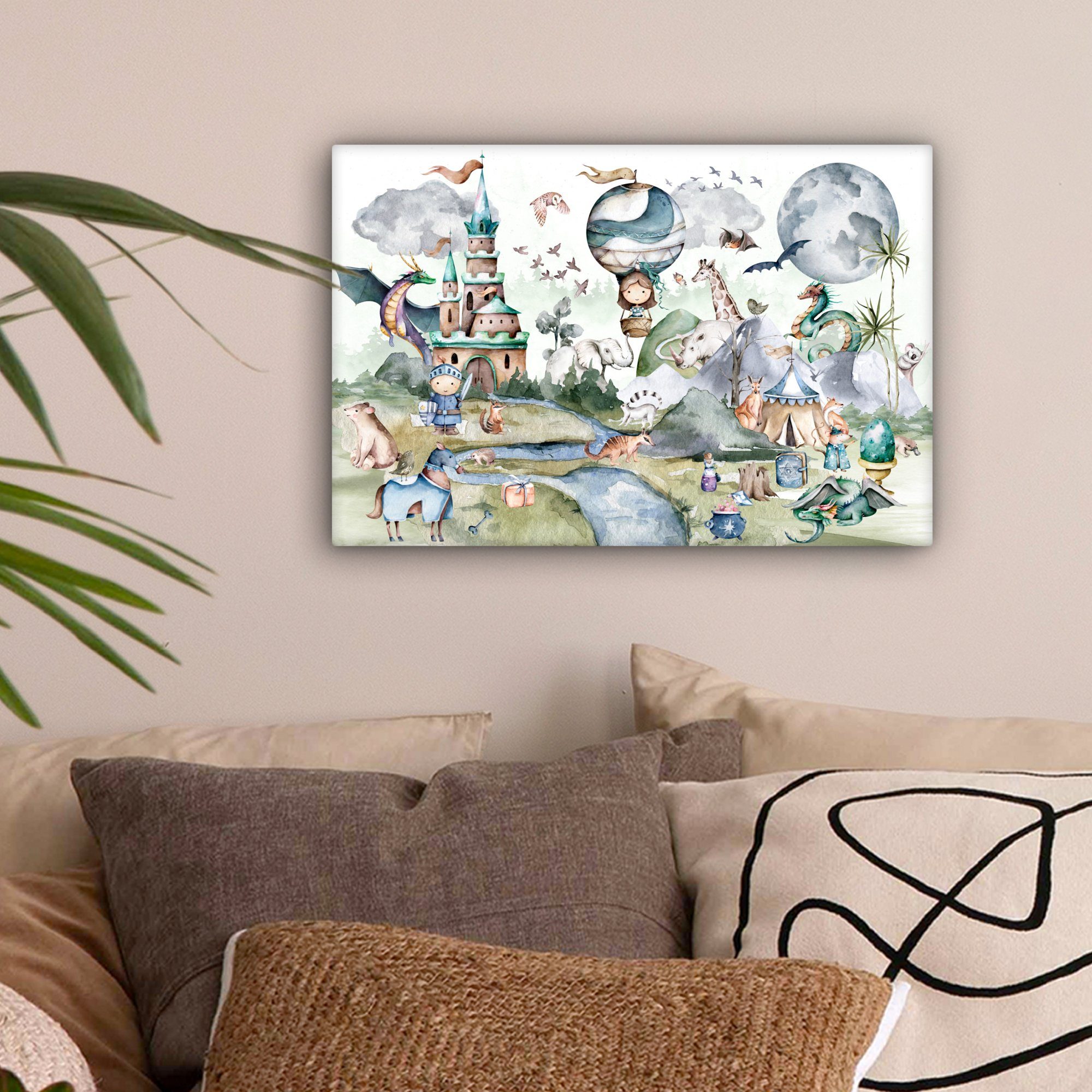 OneMillionCanvasses® Leinwandbild Kinder - Heißluftballon - günstig online kaufen