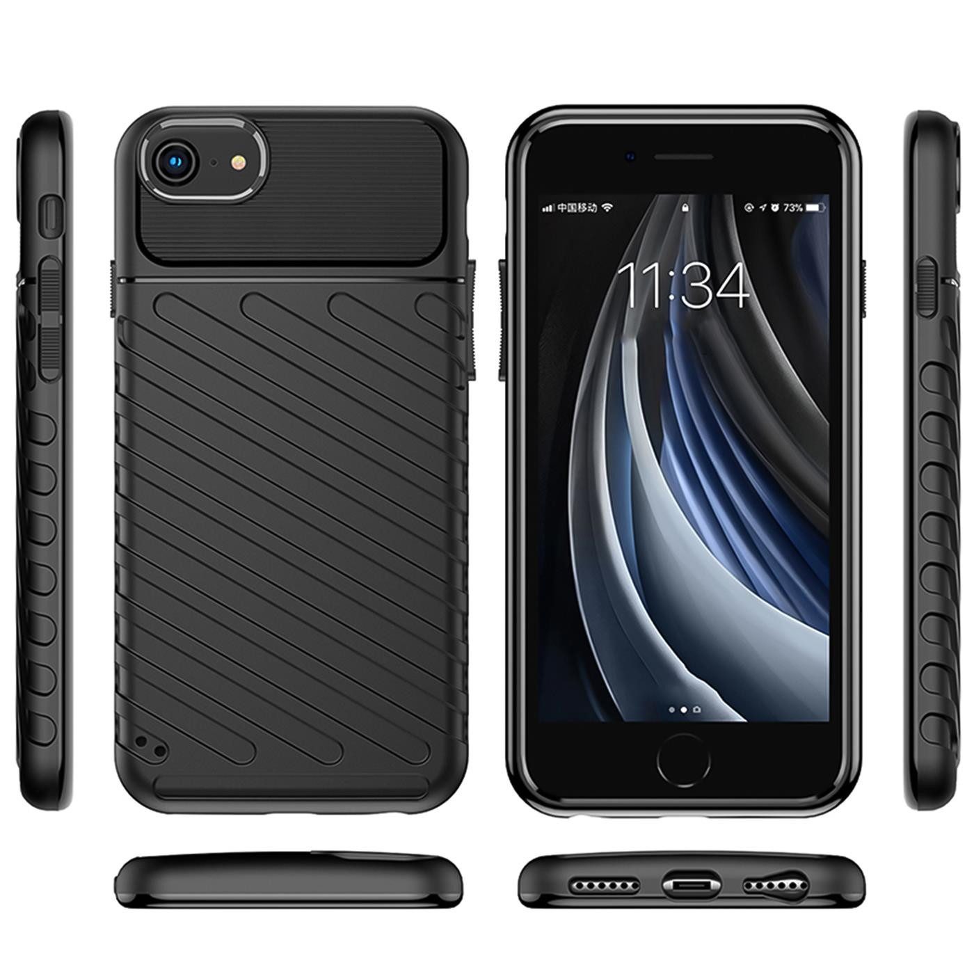 CoolGadget Handyhülle Thunder Hybrid Case für Apple iPhone SE 2020/2022 4,7 Zoll, stylische rutschfeste Schutzhülle Handy Hülle für iPhone 7/8, SE 2/3