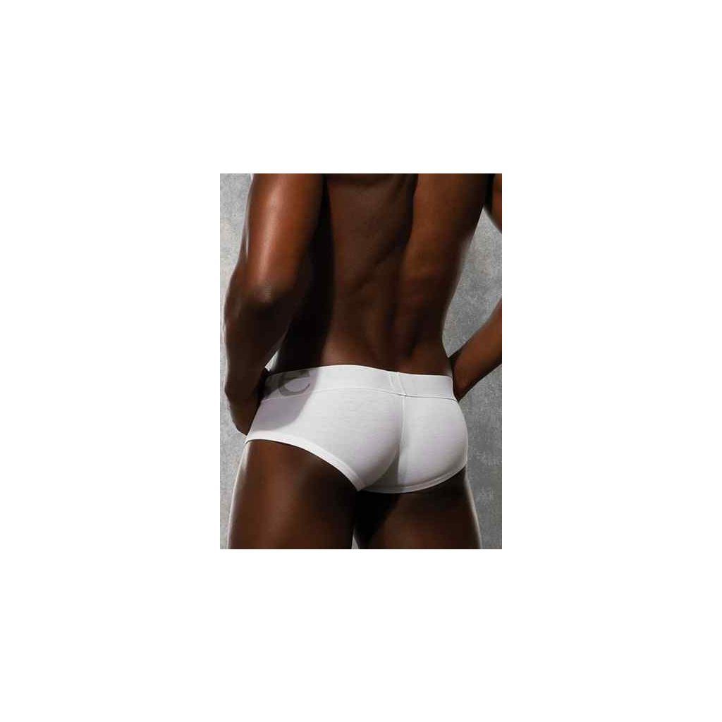 Taillenbund Boxer - auf mit Weiß Logo Doreanse DOREANSE 2XL dem weiss Mini Eingriff mit S Leg Retro Boxer