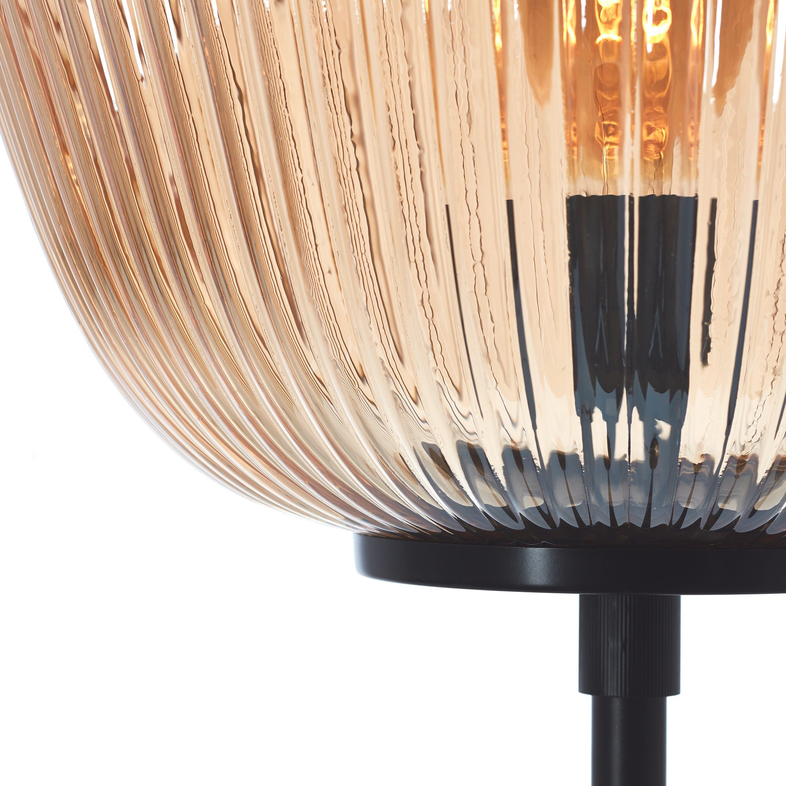 Lightbox Stehlampe, ohne 35 Leuchtmittel, Riffelglas, Stehlampe, cm, E27, 140 x Amber-Bernsteinfarben