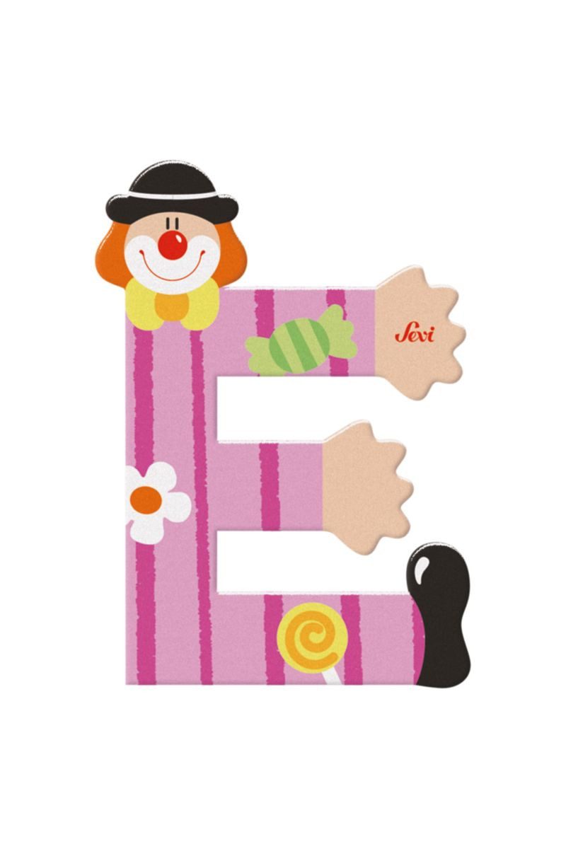 Sevi Deko-Buchstaben Sevi Buchstabe Clown E, pink