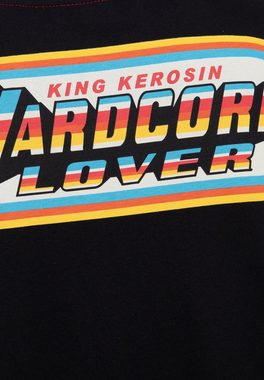 KingKerosin Print-Shirt Born to be Hard (1-tlg) mit Retro Style Oldschool Design