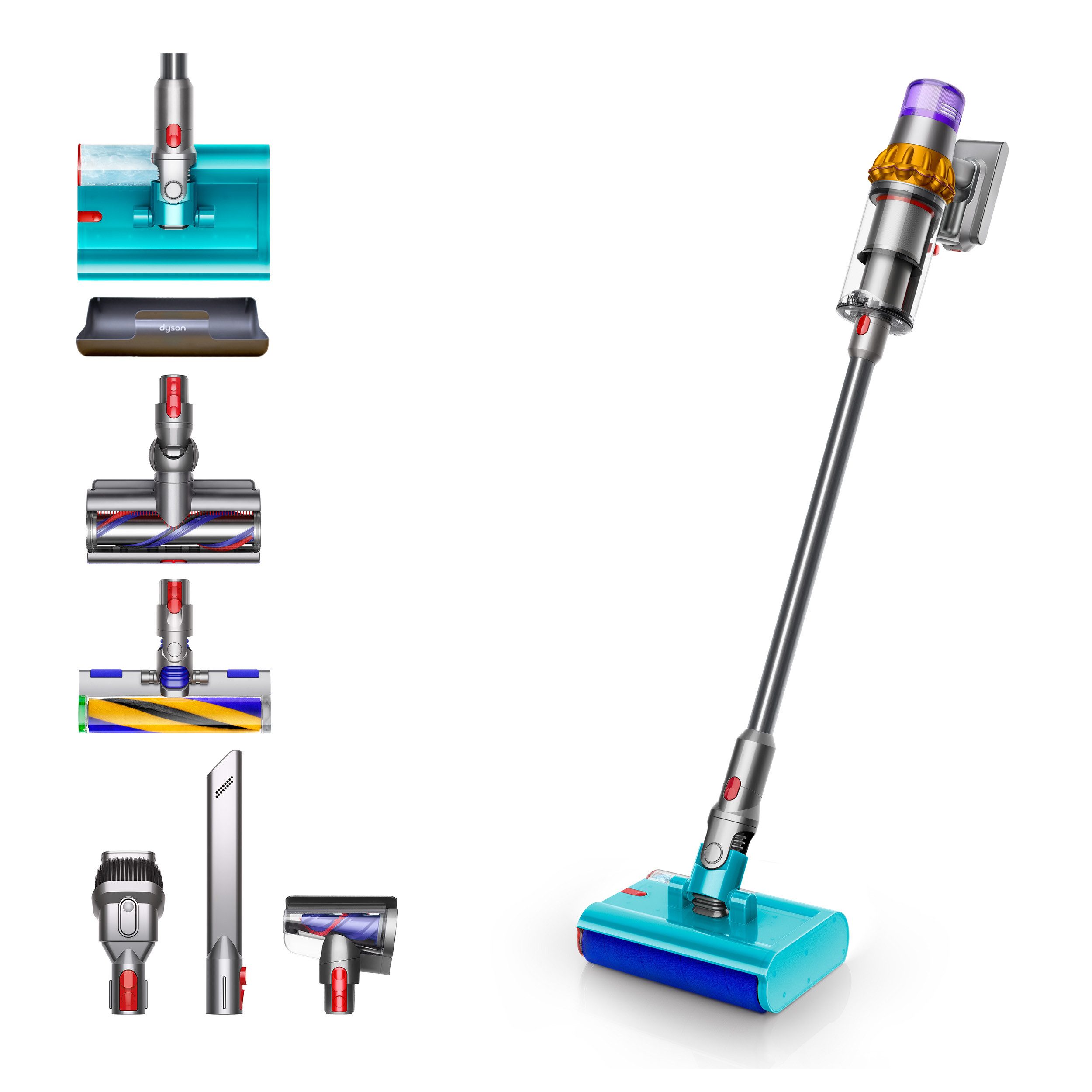 DYSON Nass-Trocken-Akkusauger V15s Detect Submarine™, 660 W, beutellos, Bis zu 60 Minuten Laufzeit inkl. austauschbarem Akku