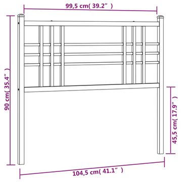 vidaXL Kopfteil Kopfteil Metall Weiß 100 cm, (1 St)