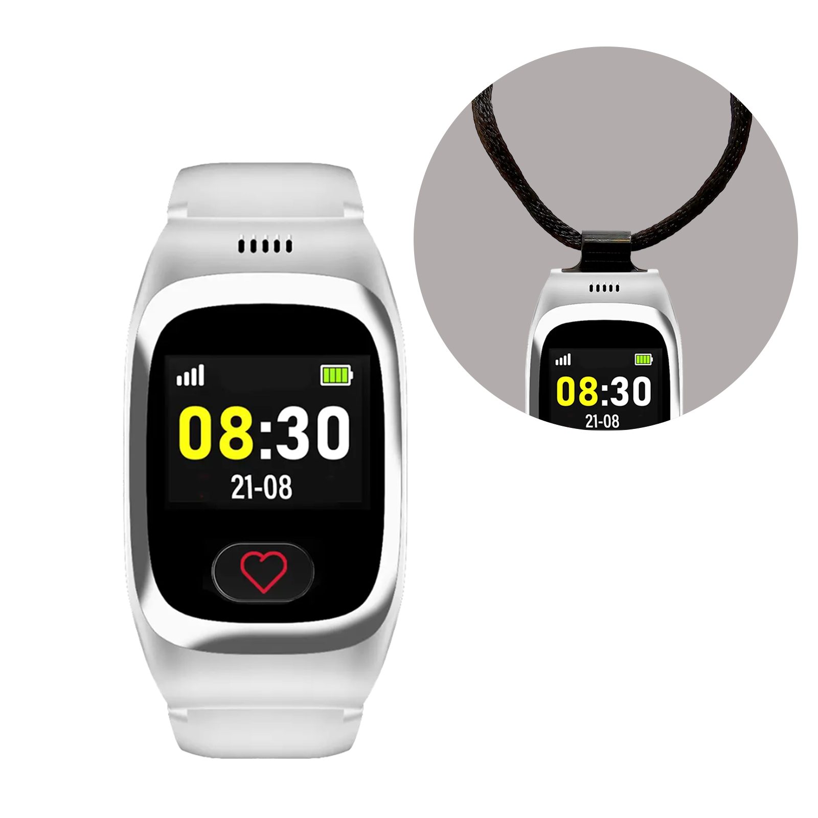 JAMES B8 Senioren Smartwatch GPS Notruf & Telefonfunktion + Anhänger Smartwatch