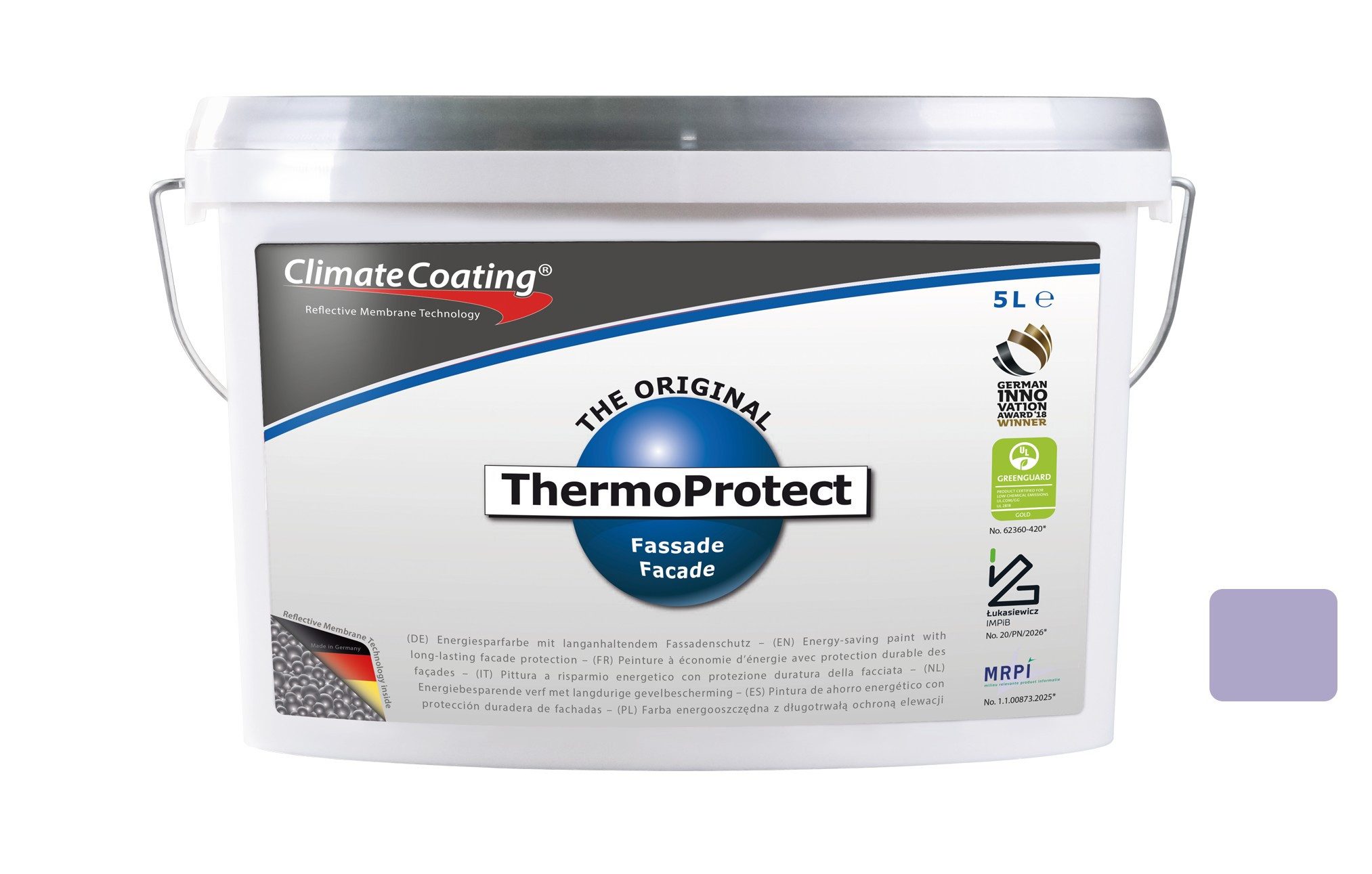 ClimateCoating Fassadenfarbe ThermoProtect, Energiesparfarbe, feuchteregulierend, matt