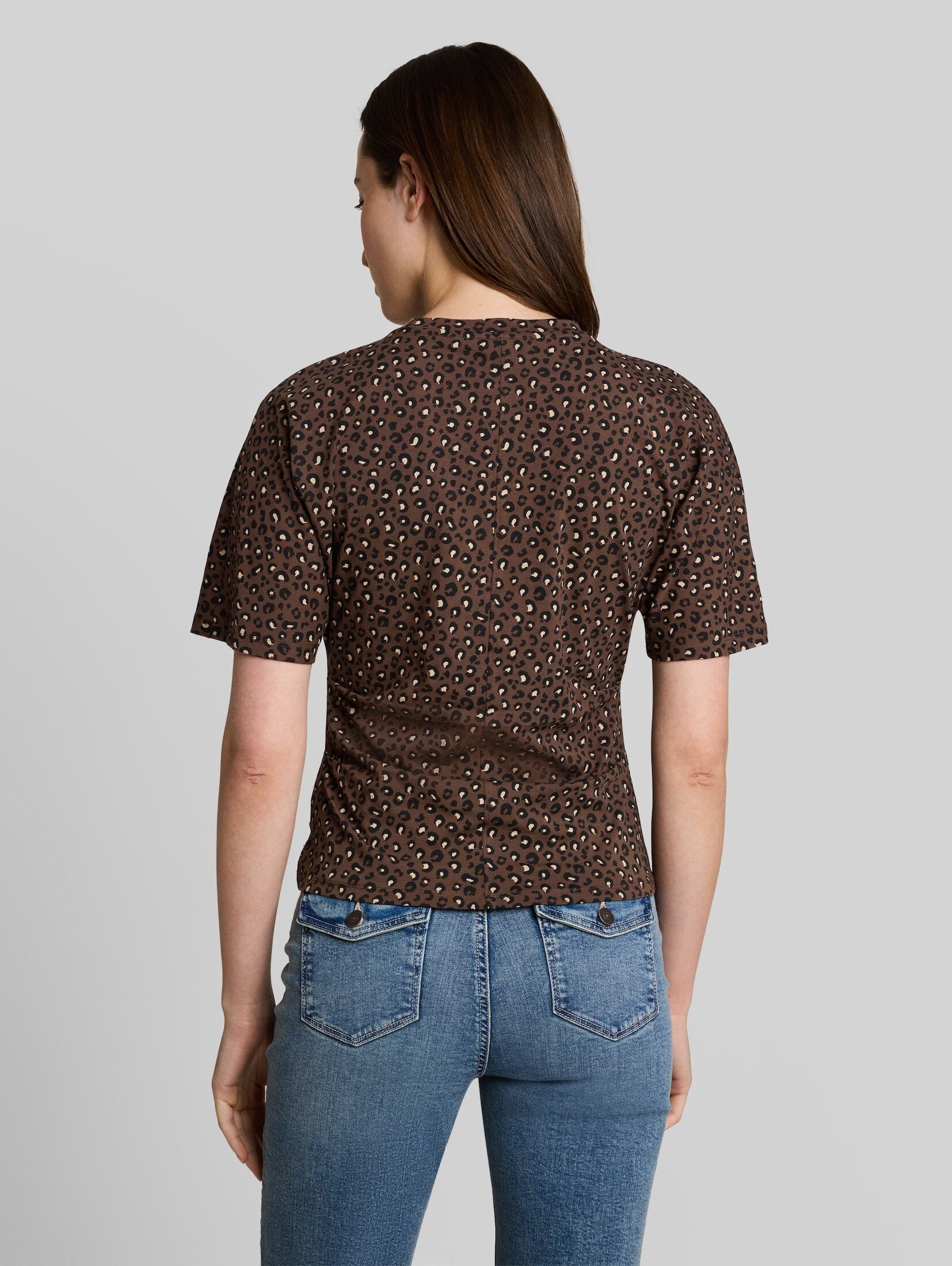 TOM TAILOR Denim T-Shirt T-Shirt (im Einserpack) T-Shirt mit Leo-Print