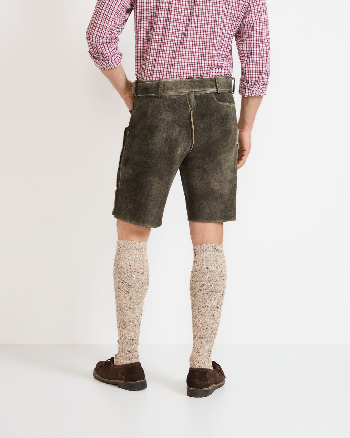 Luis Steindl Trachtenlederhose Kurze Lederhose mit Gürtel