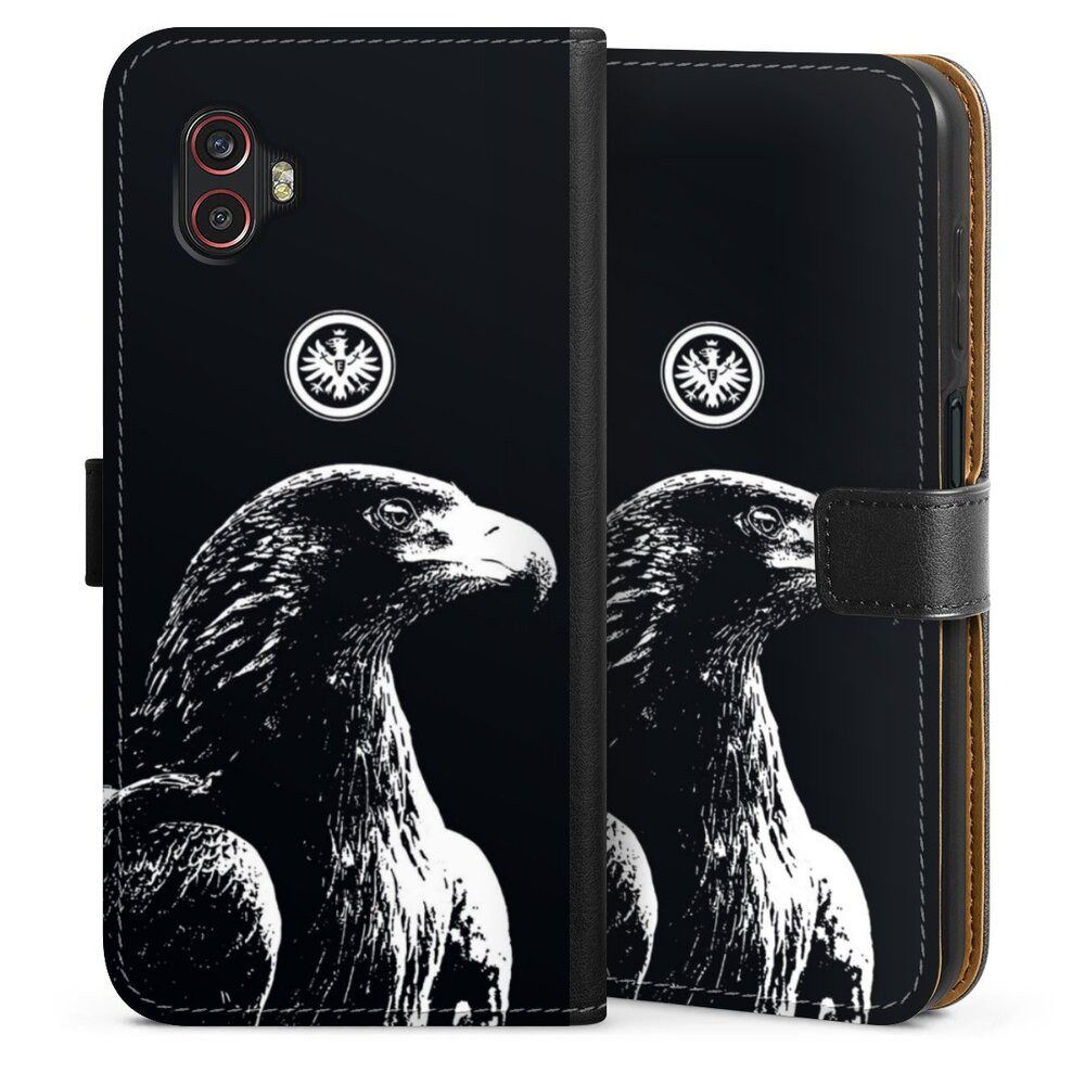 DeinDesign Handyhülle Eintracht Frankfurt Offizielles Lizenzprodukt Attila SGE Attila, Samsung Galaxy XCover 6 Pro Hülle Flip Case Klapphülle