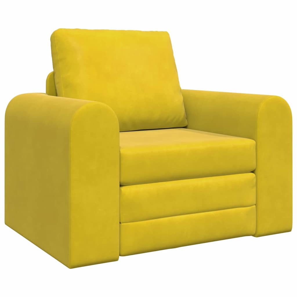 vidaXL Sofa Schlafsofa Gelb 98 x 71 x 83 cm Samt, 1 Teile günstig online kaufen