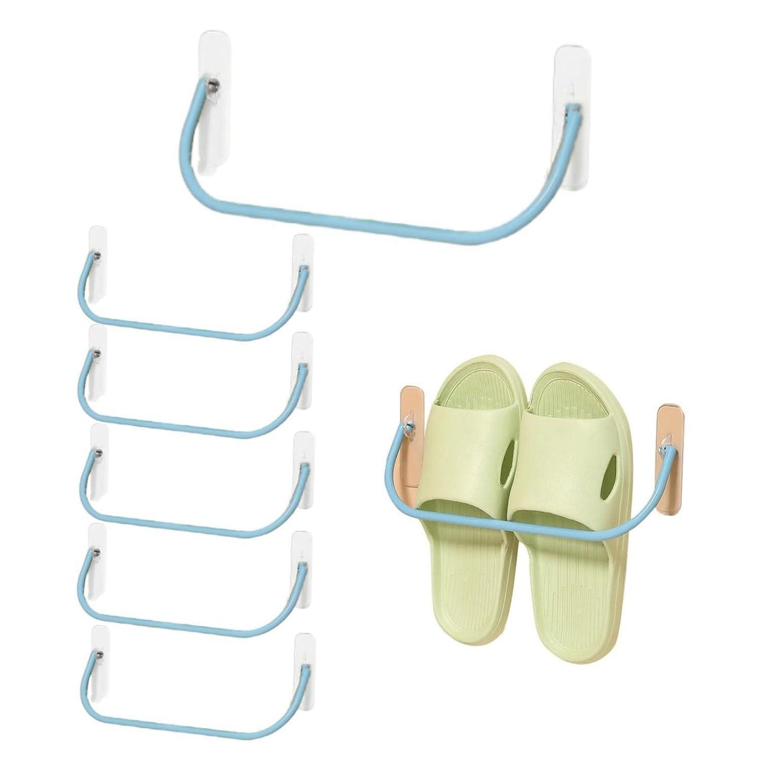 LuxusKollektion Schuhregal Schuhregal Wand faltbar 6er Set Klebelos, 6-tlg.