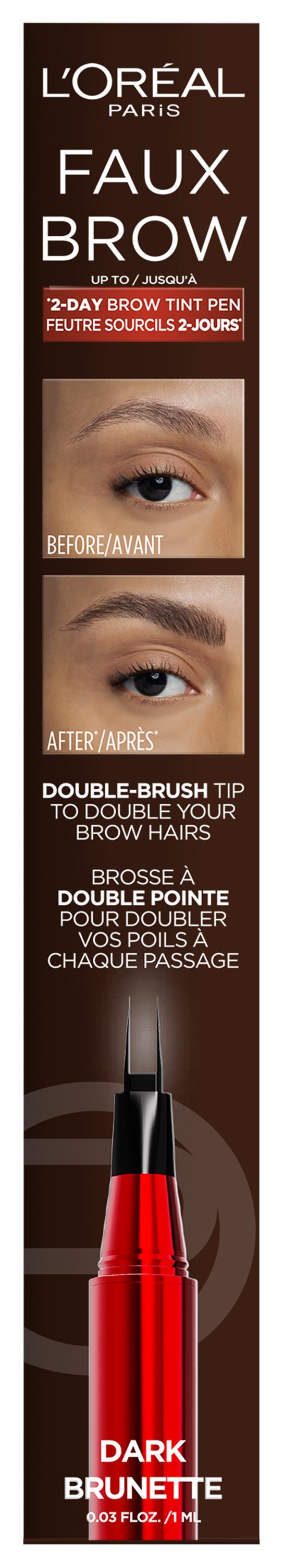 L'ORÉAL PARIS Augenbrauen-Stift INFAILLIBLE BROWS FAUX BROW AUGENBRAUENSTIFT, für doppeltes Augenbrauenvolumen