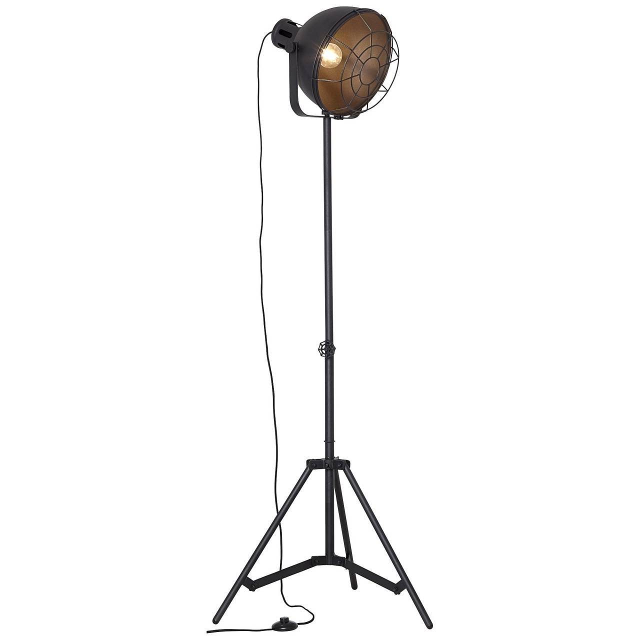 Brilliant Stehlampe Jesper, Lampe Jesper Standleuchte 39cm Gitter schwarz 1x A60, E27, 60W, geei | Standleuchten