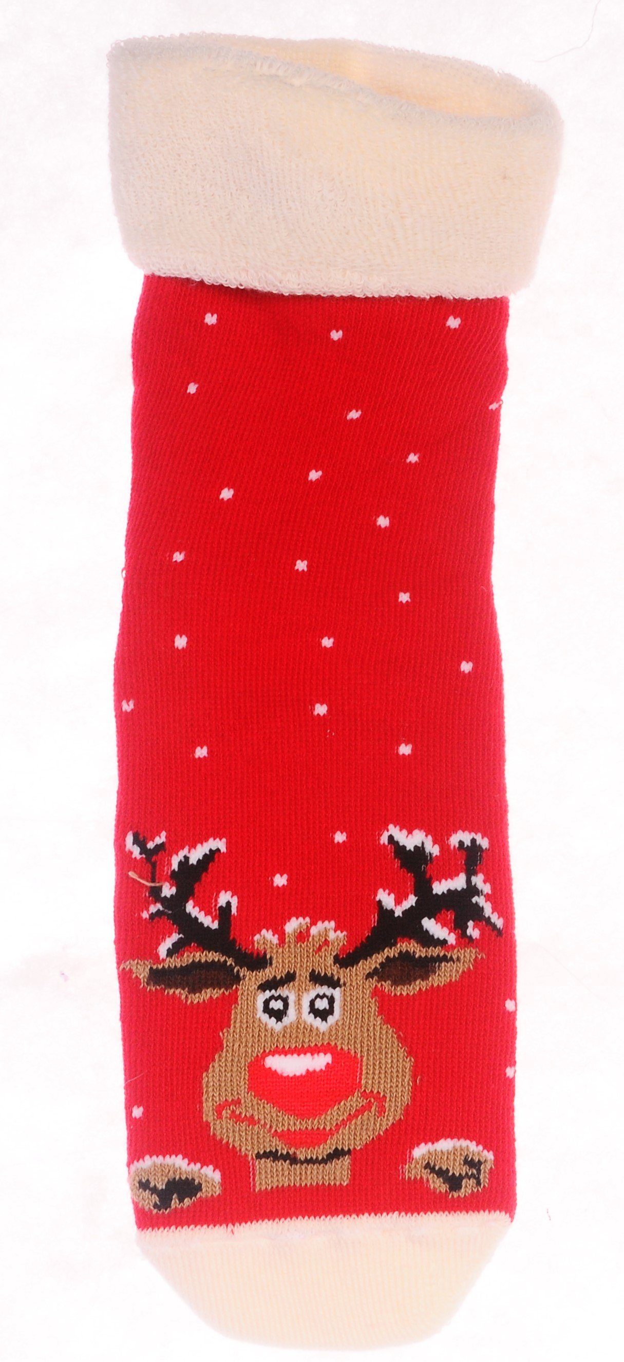 Martinex Thermosocken Носки Weihnachten warme Weihnachtssocken in Rot mit Rentier kuschelig weich, mit Weihnachtsmotiv, 35 36 37 38 39 40 41 42