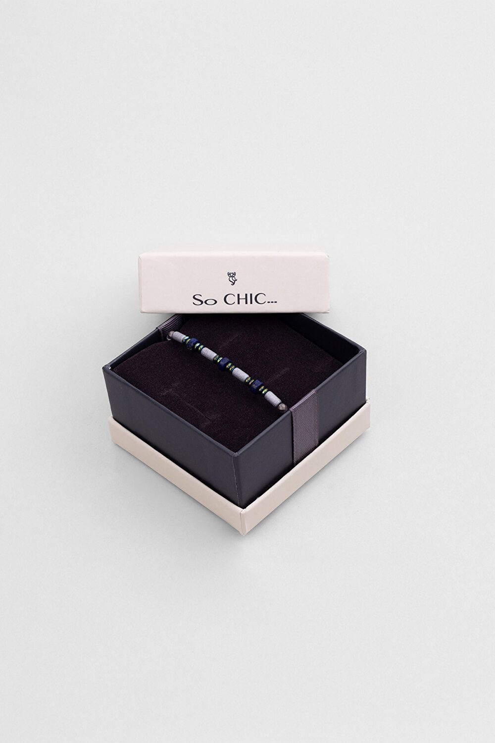 So CHIC... Armreif Hematit & Lapislazuli Herrenarmband, vergoldet
