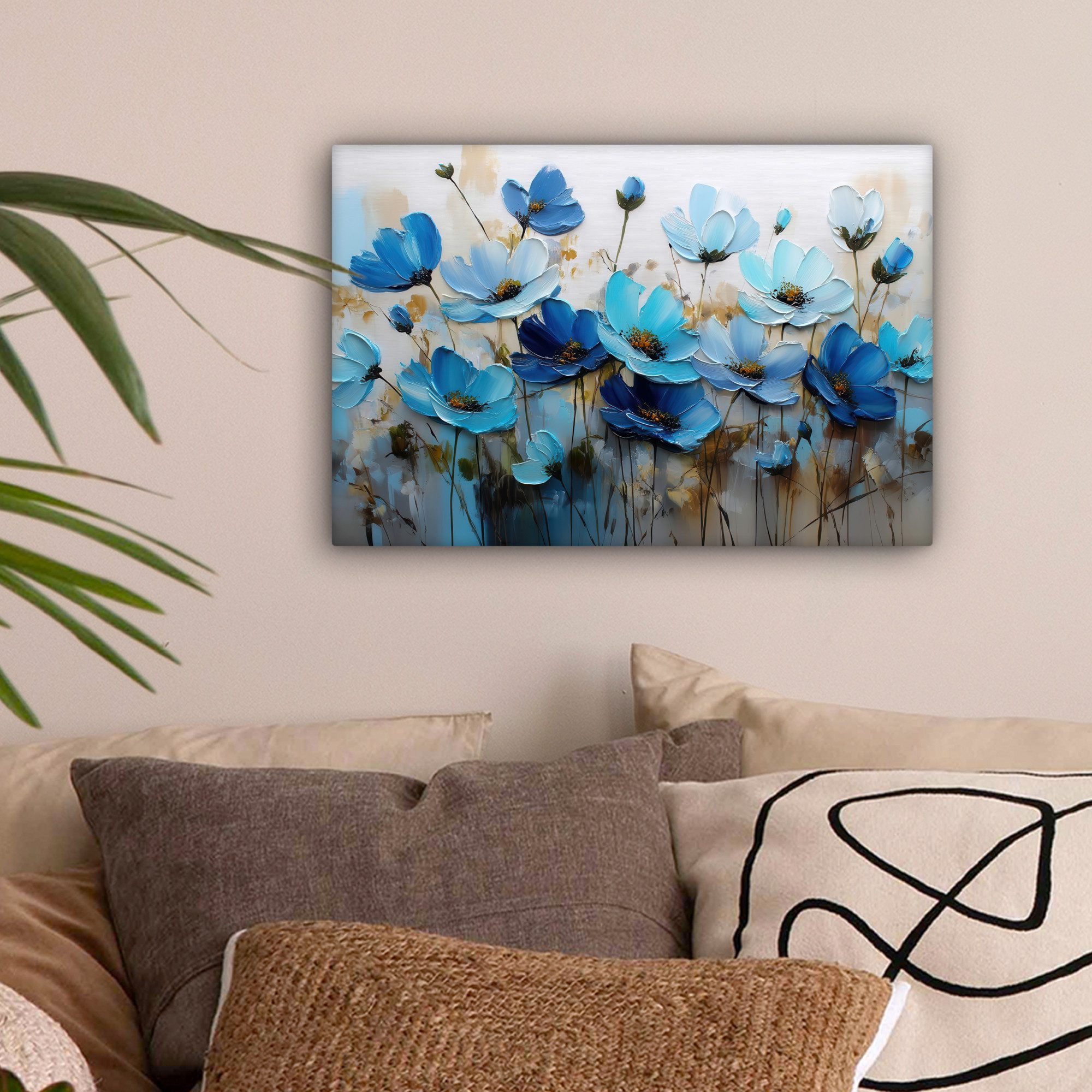 OneMillionCanvasses® Leinwandbild Blumen - Malerei - günstig online kaufen
