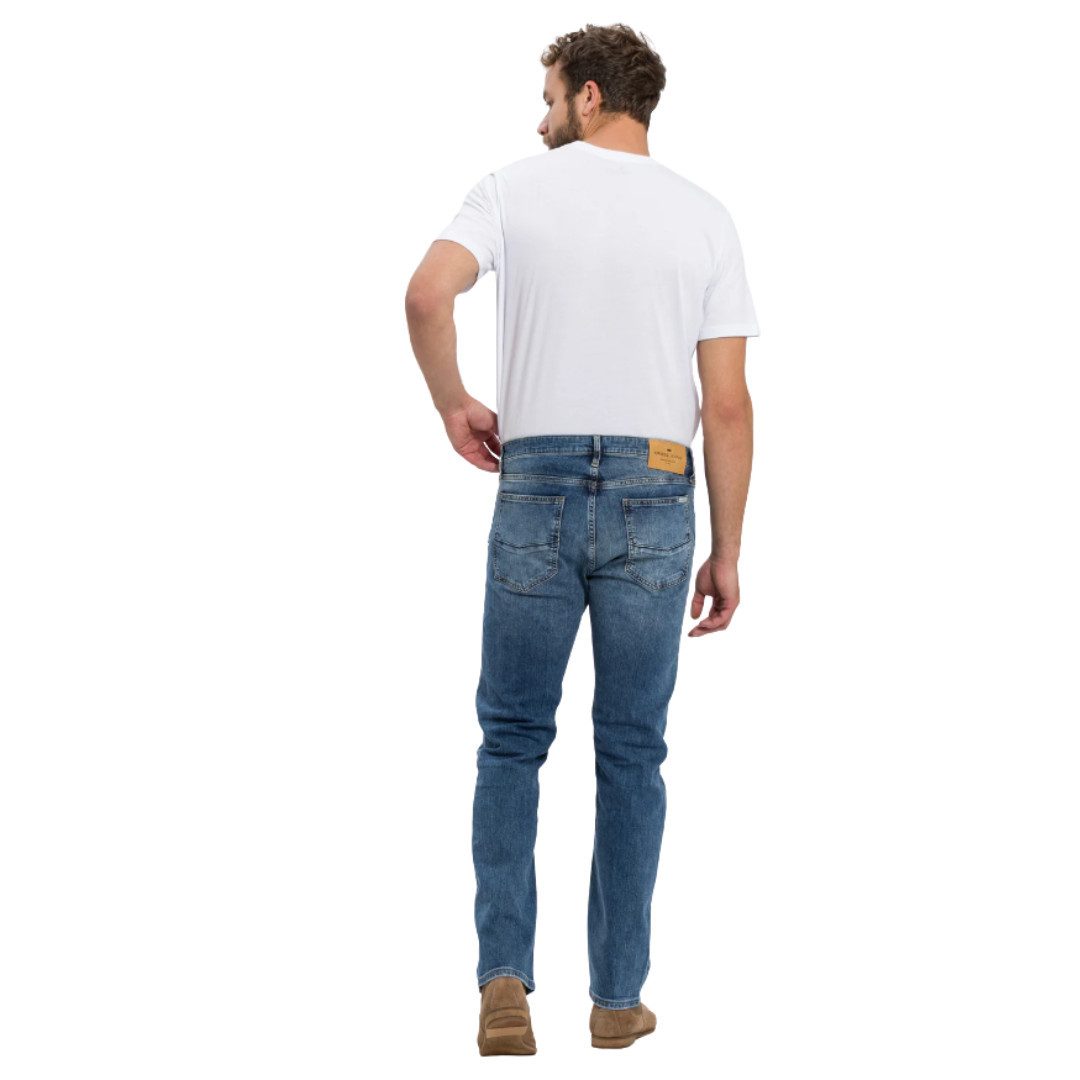 CROSS JEANS® Slim-fit-Jeans Damien E198-020 Mid Blue 5-Pocket Style