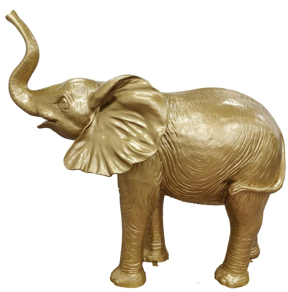 Xlmoebel Dekofigur Abstrakte Deko Figur Statue Skulptur 160cm Gold Elefant Neu, Made in Europa