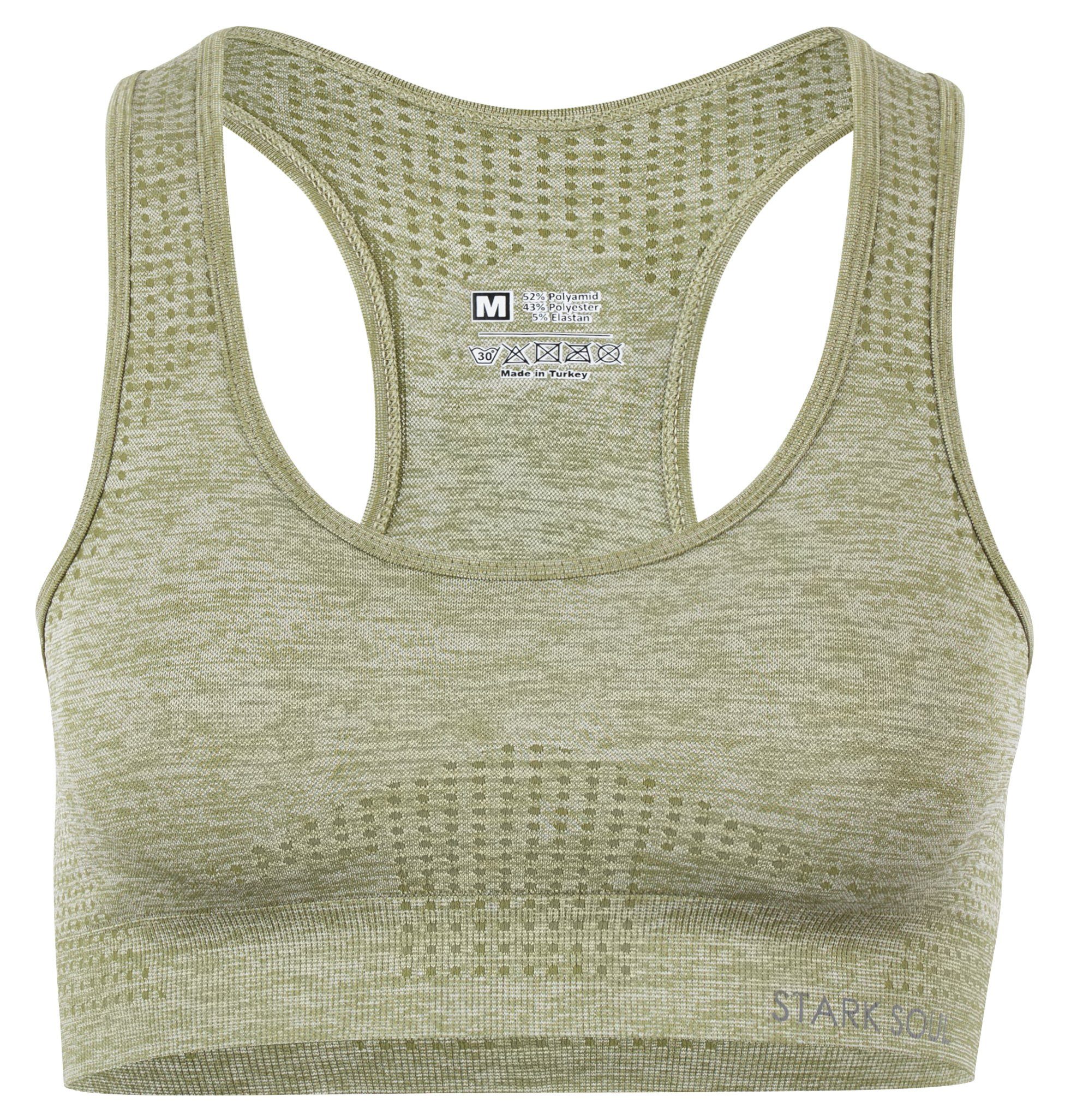 Stark Soul® Sporttop Sport Bra "reflect" Racerback, herausnehmbare Cups - Sport BH