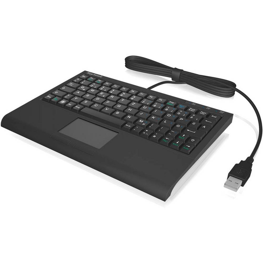 KEYSONIC USB Tastatur Tastatur (Integriertes Touchpad, Maustasten)