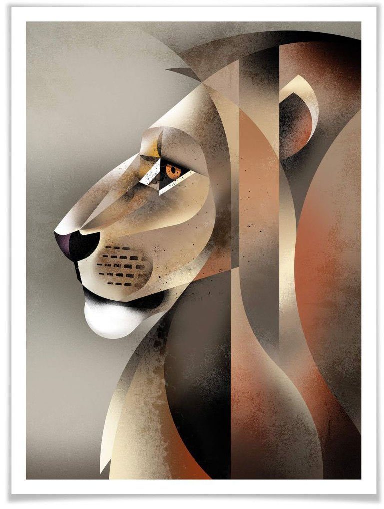 Löwen Wall-Art St), Bild, Wandposter (1 Poster, Lion, Wandbild, Poster