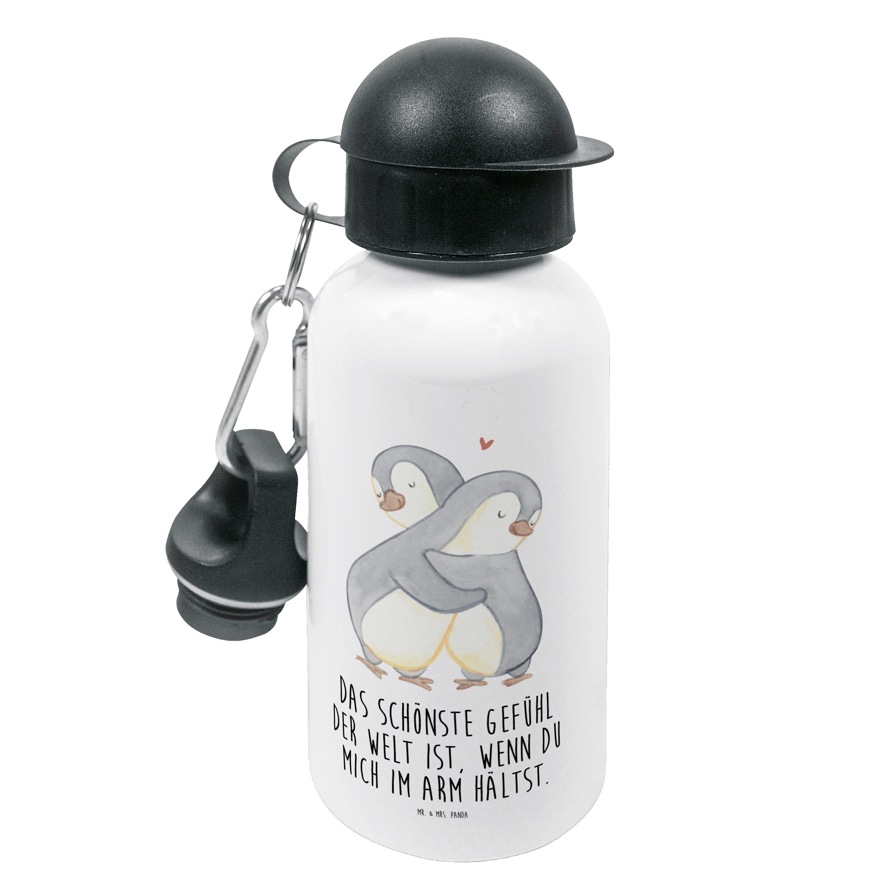 Mr. & Mrs. Panda Trinkflasche Pinguine Kuscheln - Weiß - Geschenk, Ehemann, Kindertrinkflasche, Mäd