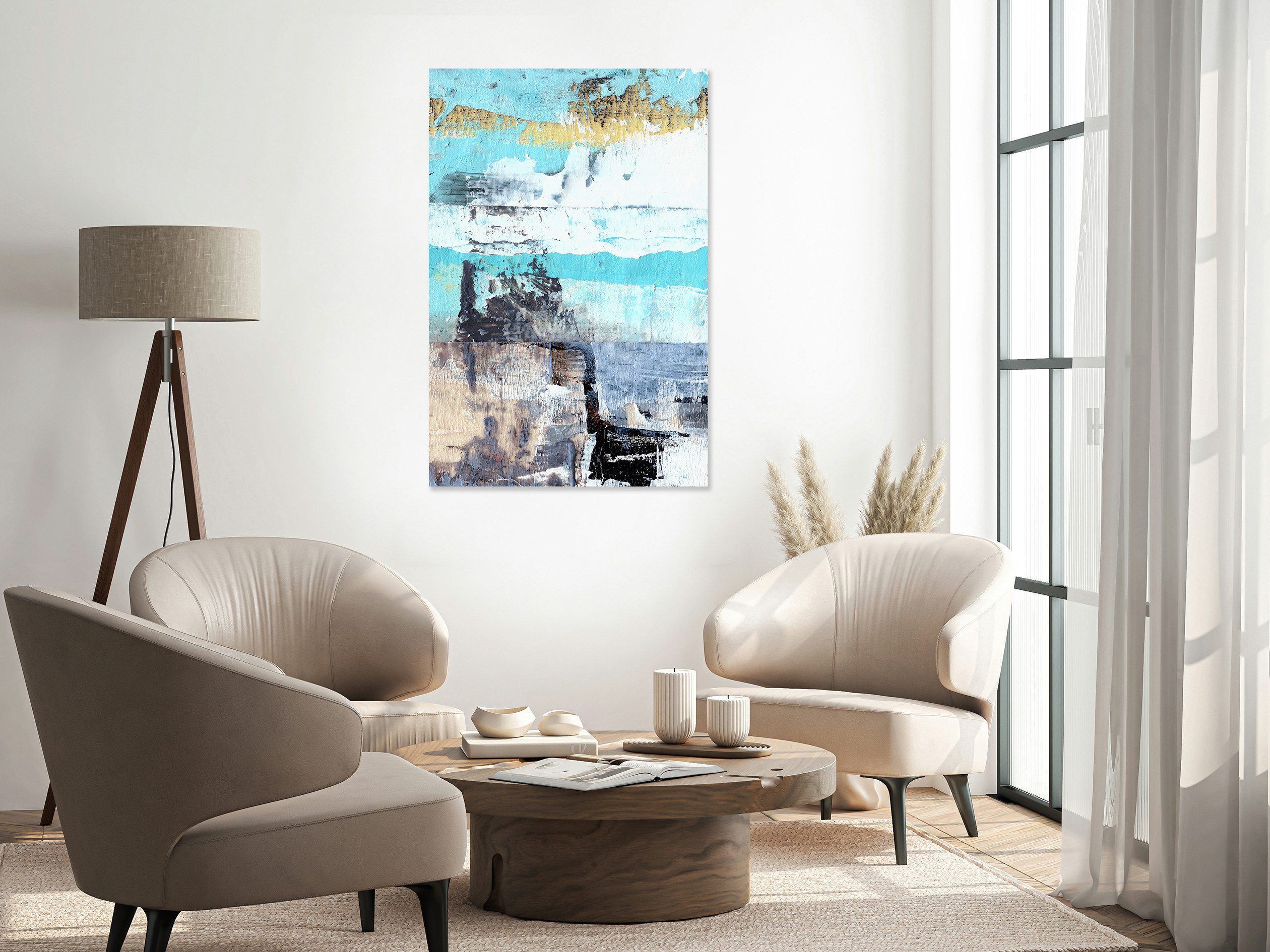 queence Acrylglasbild Wandbild, Goldbild, Bild Abstrakte Kunst mit Blattgold veredelt, Abstrakte, Fantasy, Kunst, Handveredelt mit Blattgold für eine edle und zeitlose Optik.