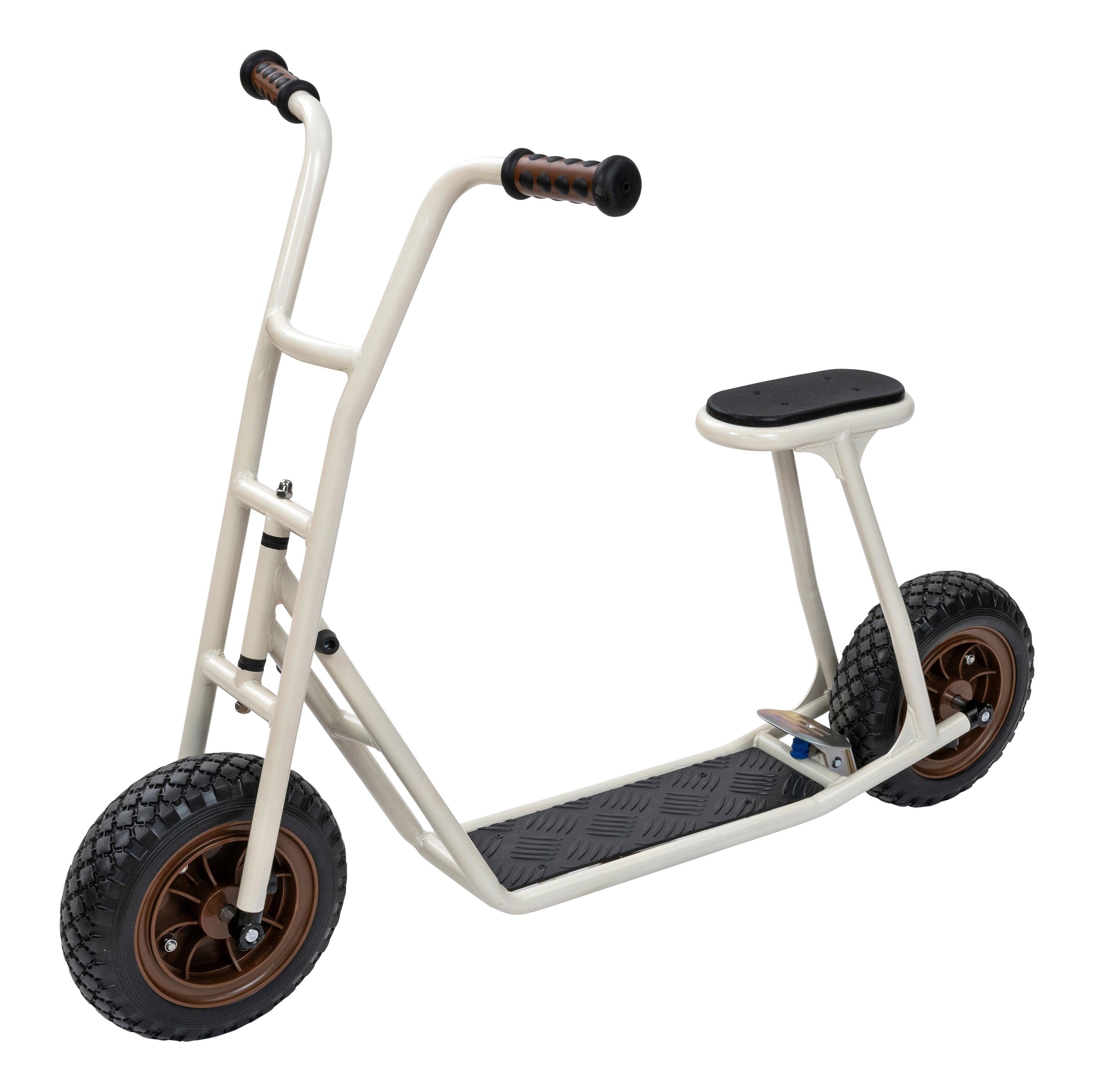Betzold Tretfahrzeug Kinder-Tretroller mit Sitz – Robuster Kita-Scooter aus Metall