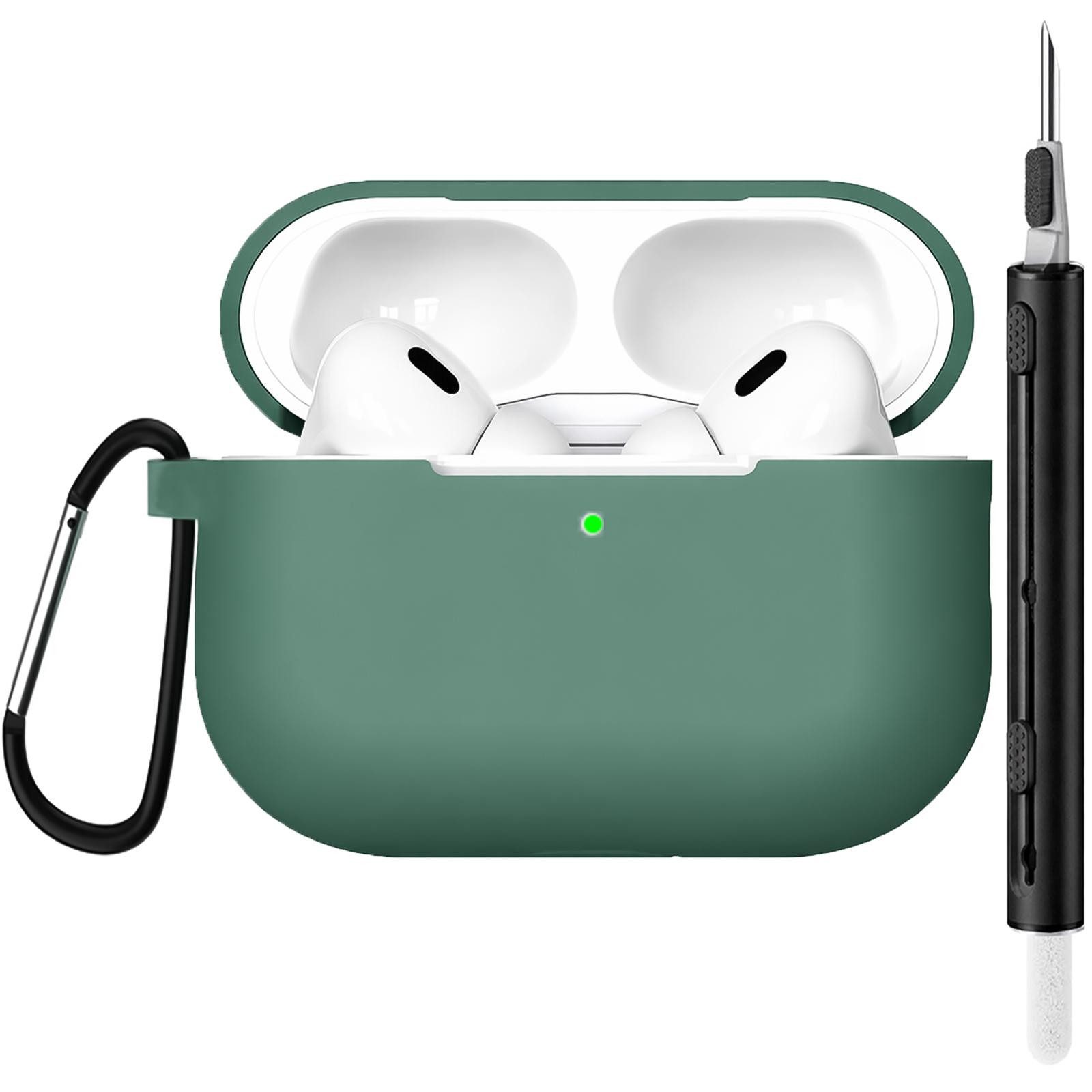 CoolGadget Kopfhörer-Schutzhülle für AirPods Pro 3 Silikon, Stoßfest Clip Karabiner kabelloses laden Case Schutz Cover