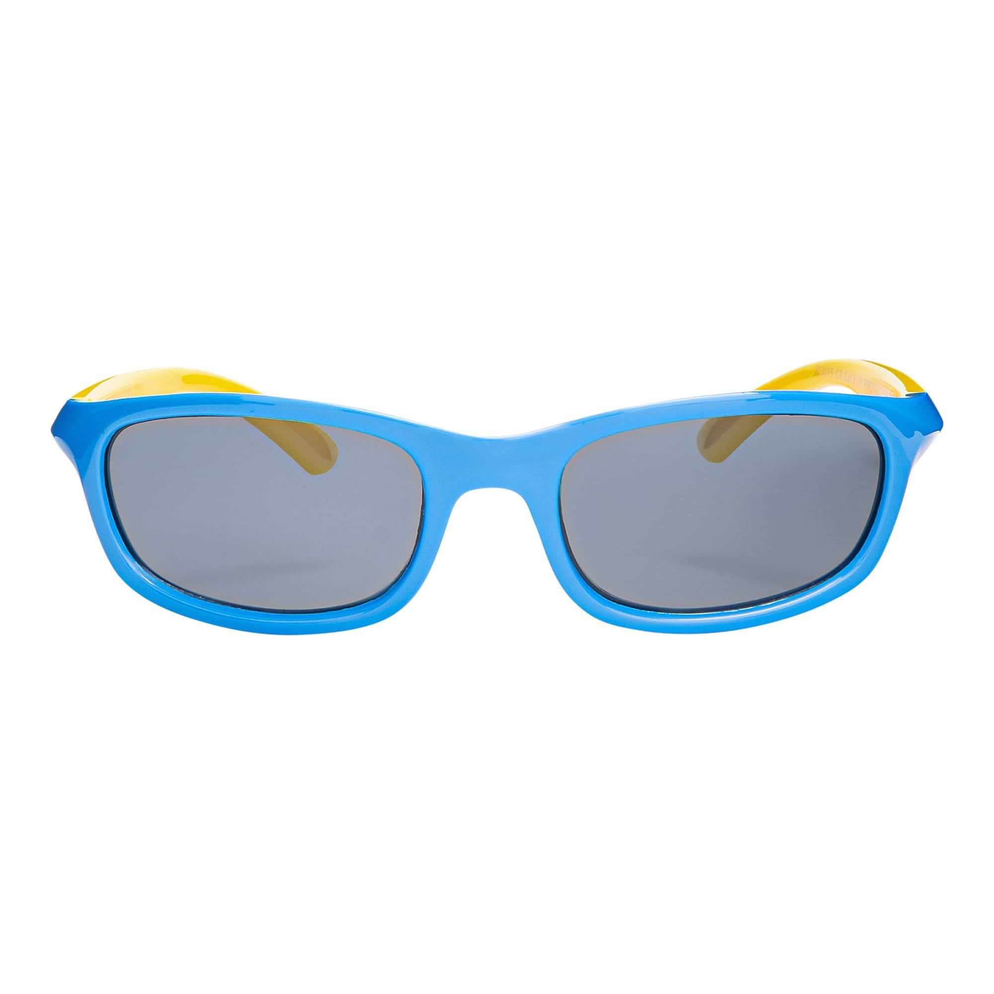 Sonnenbrille Mädchen Eyewear (1-St) Linsen Jungen BEZLIT Designer mit Blau-Gelb Sonnenbrille Kinder polarisierten