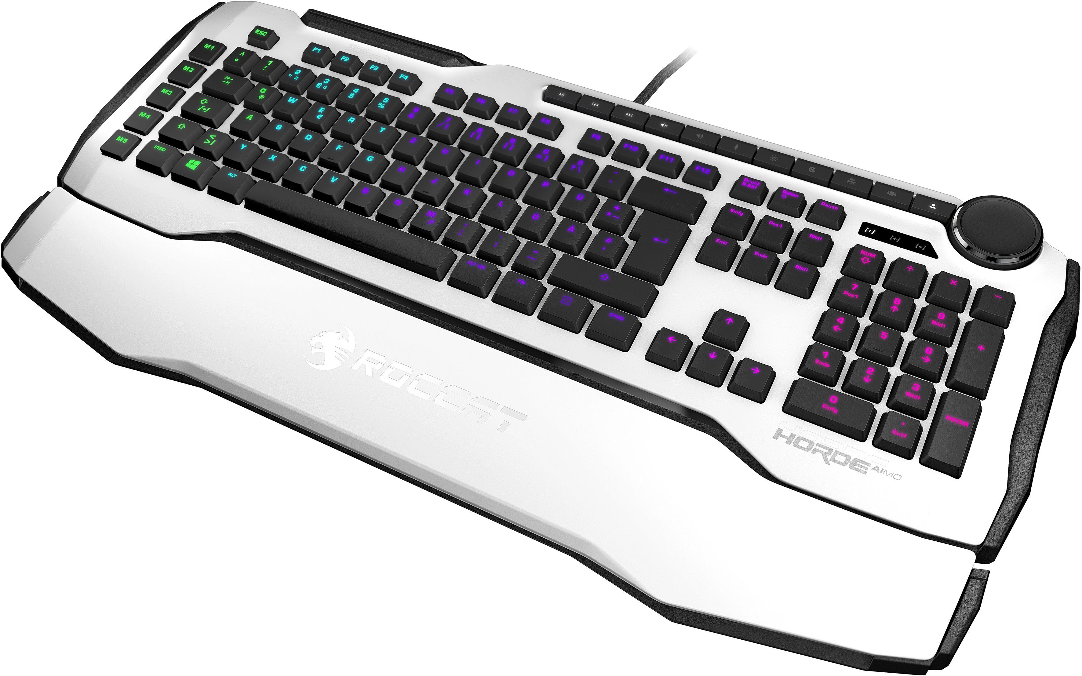 ROCCAT Roccat Horde AIMO Membranical RGB Keyboard (weiß) Gaming-Tastatur