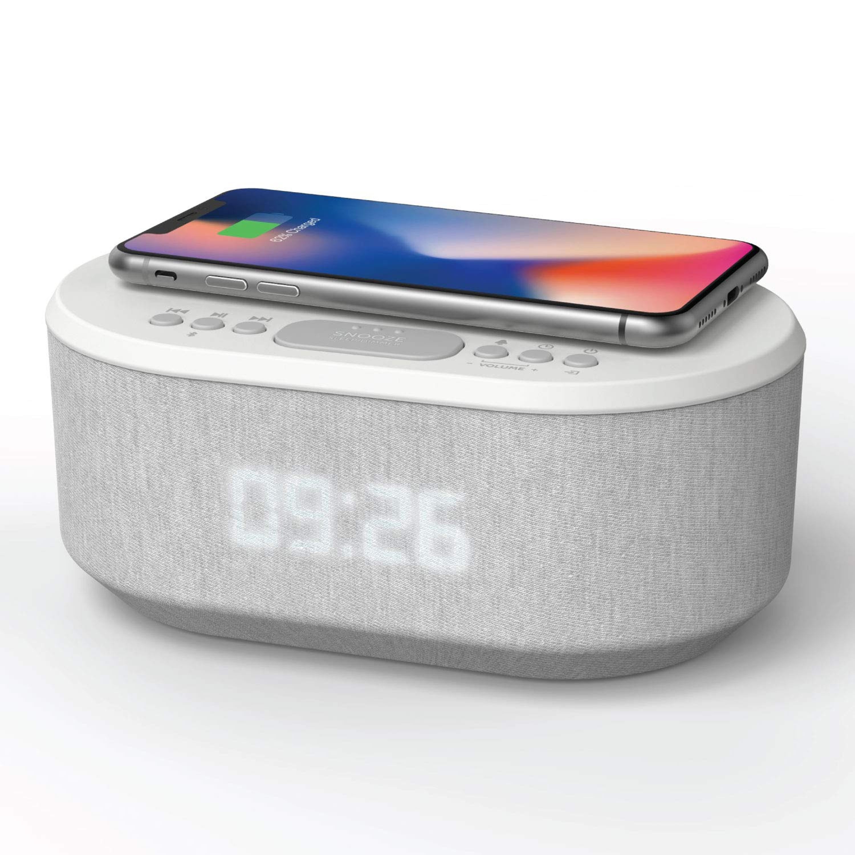 AIC AIC 18 BT weiss Radio (Radiowecker Designer Uhrenradio USB Bluetooth Induktives Laden)