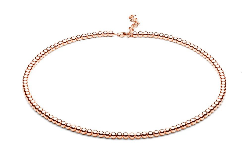 CLASSYANDFABULOUS Jewelry Choker Beaded Choker - Kugelkette 5mm - 14k Roségold filled
