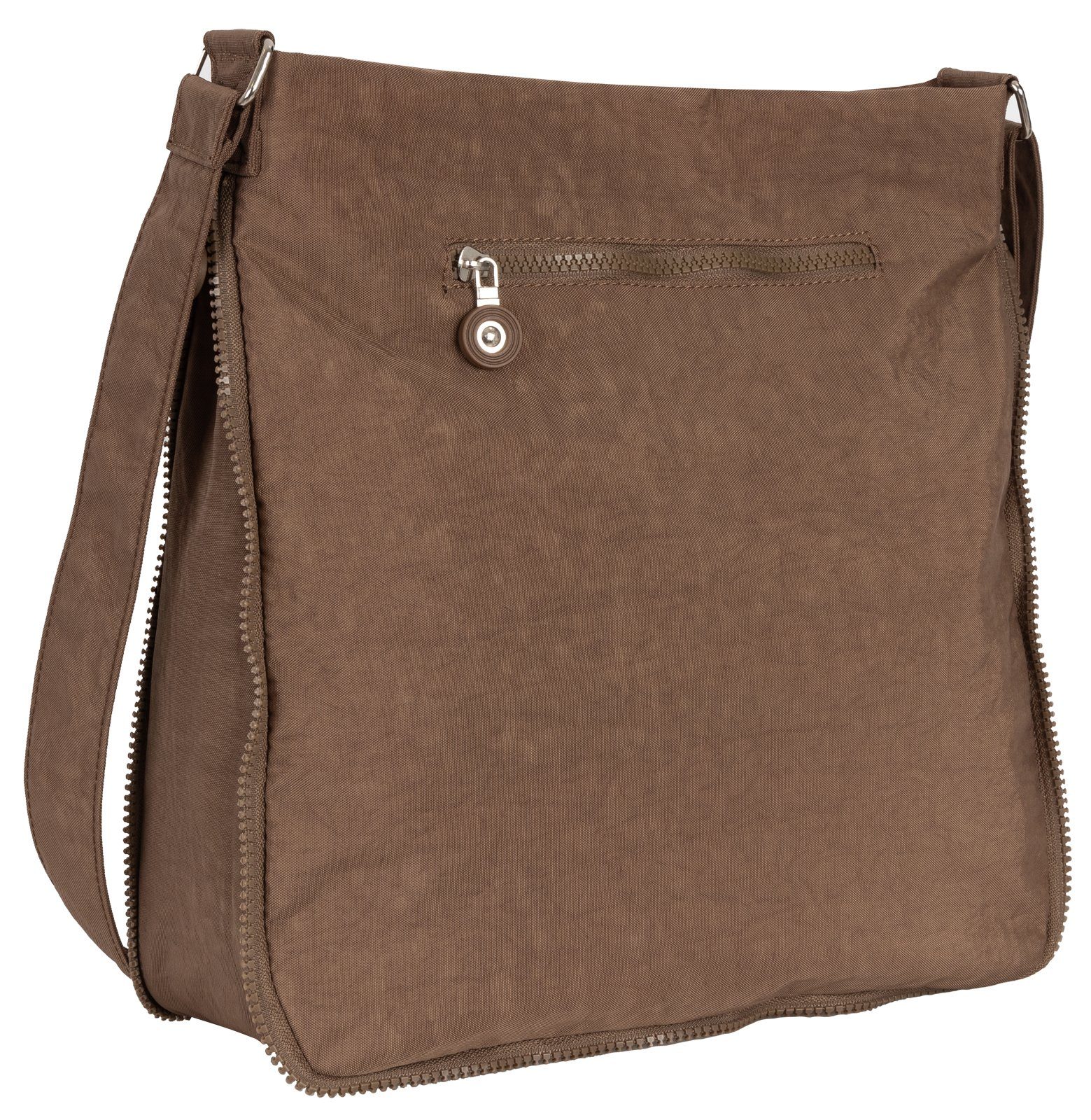 BAG STREET Umhängetasche Damentasche Umhängetasche Handtasche Schultertasche Schwarz Braun, als Schultertasche, Umhängetasche tragbar – Bild 4 von 5