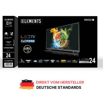 KB Elements ELT24DE910B LED-Fernseher (60,00 cm/24 Zoll, Full HD, 12/220 Volt, Hotelmodus, Triple Tuner)