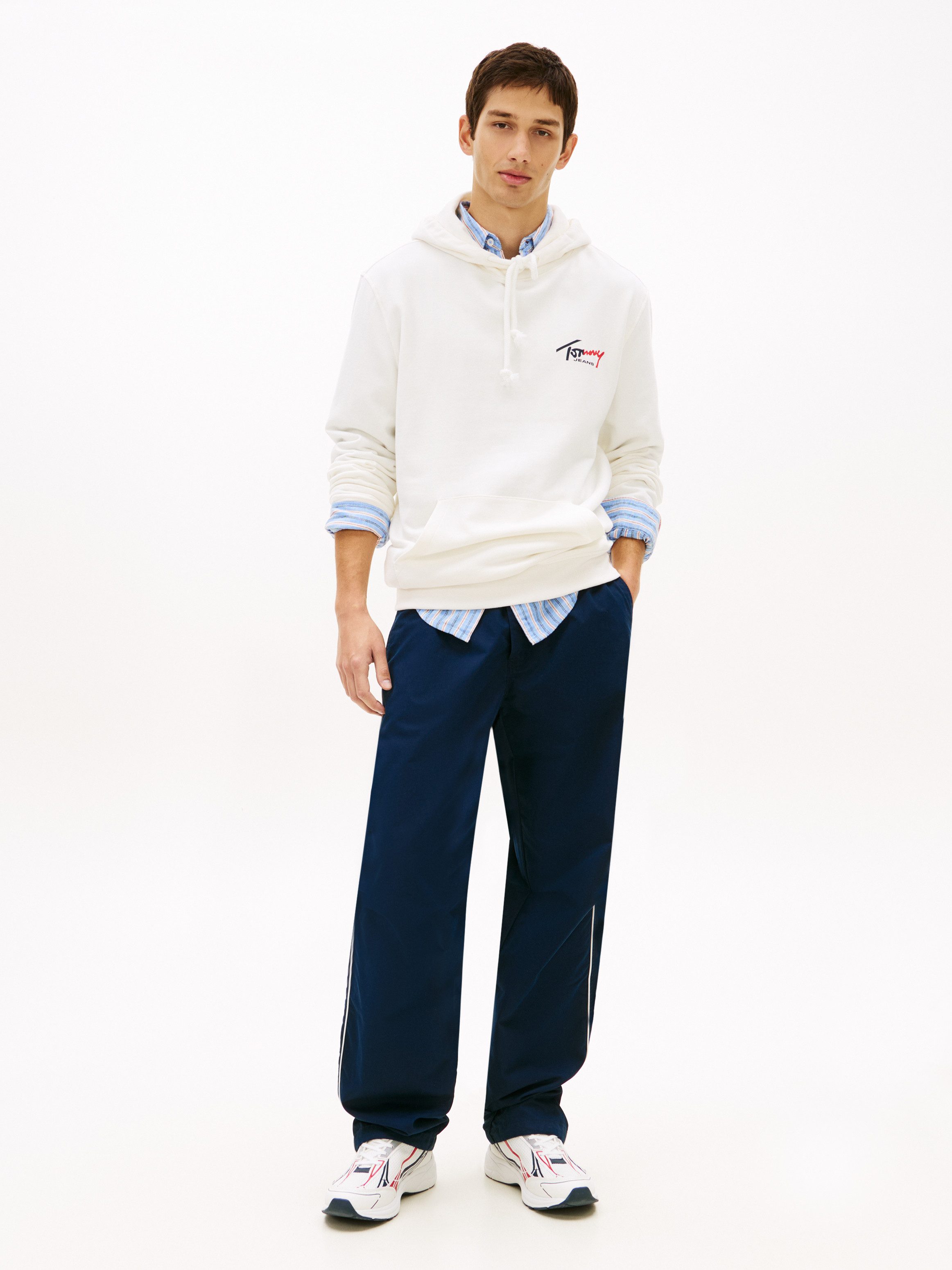 Tommy Jeans Kapuzensweatshirt TJM REGULAR ENTRY SIGN Regular fit, mit Kordelzug – Bild 3 von 5