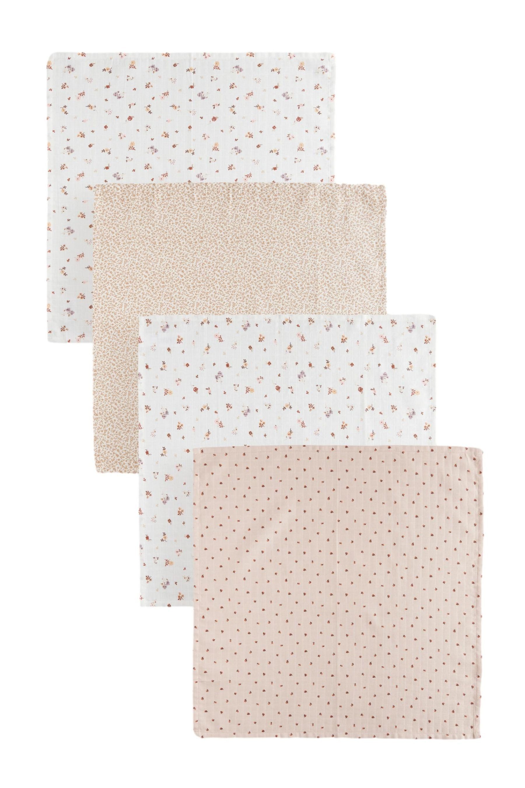 Next Spucktuch Baby Musselintücher aus Baumwolle, 4er-Pack