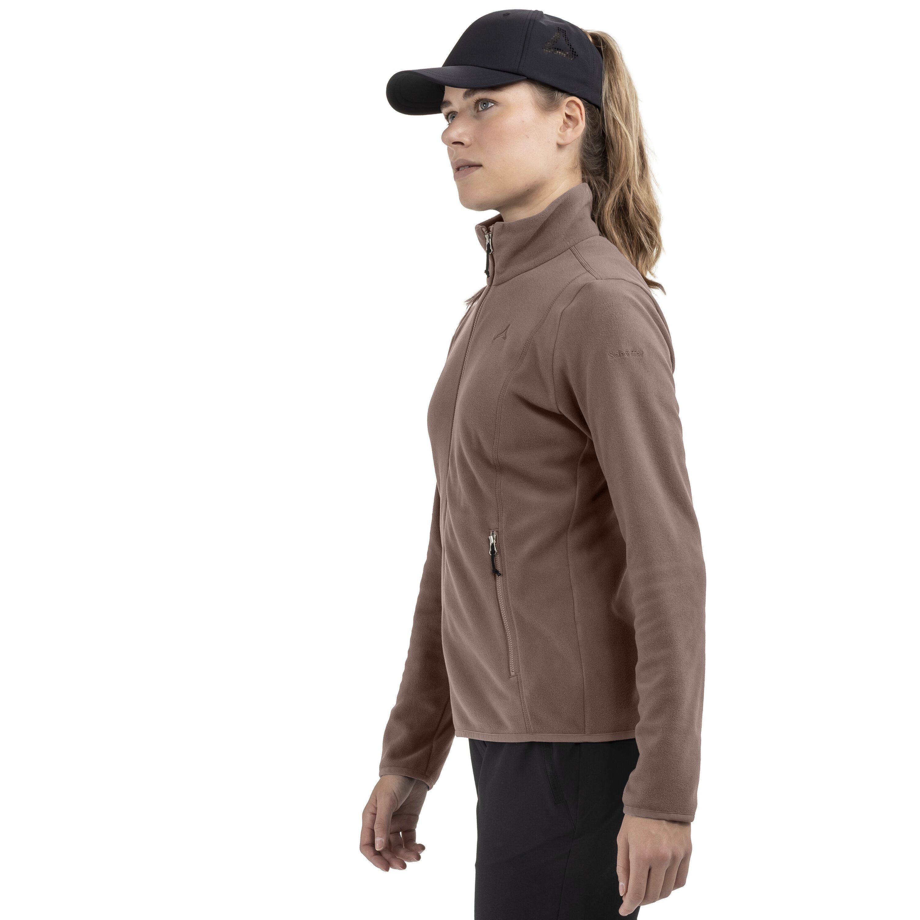 Schöffel Fleecejacke Fleece Jk Style Ash WMS hochschließender Kragen, hoch geschlossener Ausschnitt