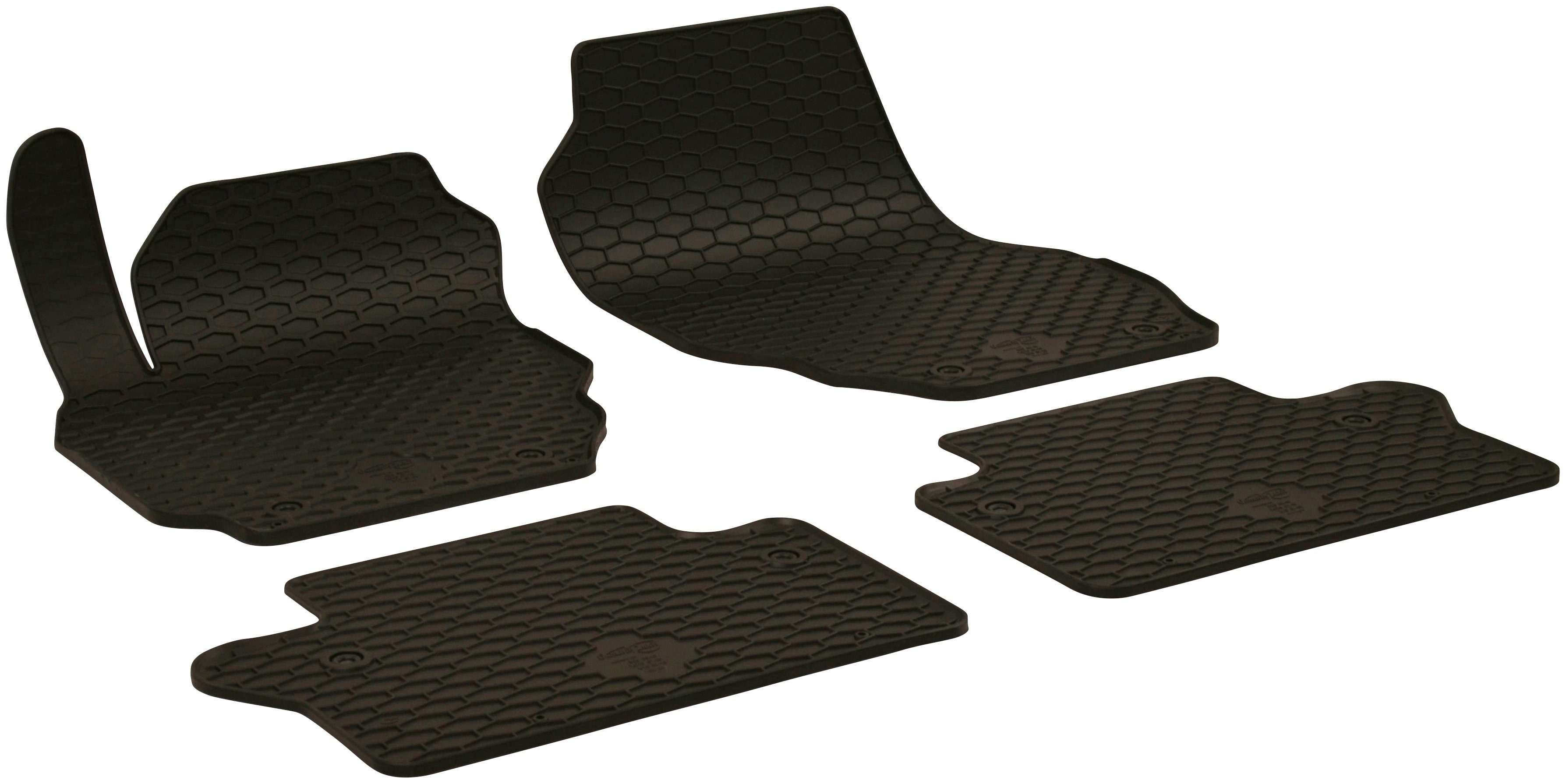WALSER Passform-Fußmatten (4 St), für Volvo S80, V70, XC70 Kombi, Stufenheck,  für Volvo S80 II 03/2006-12/2016, Volvo V70 III/XC70 II 2007-2016 | Automatten