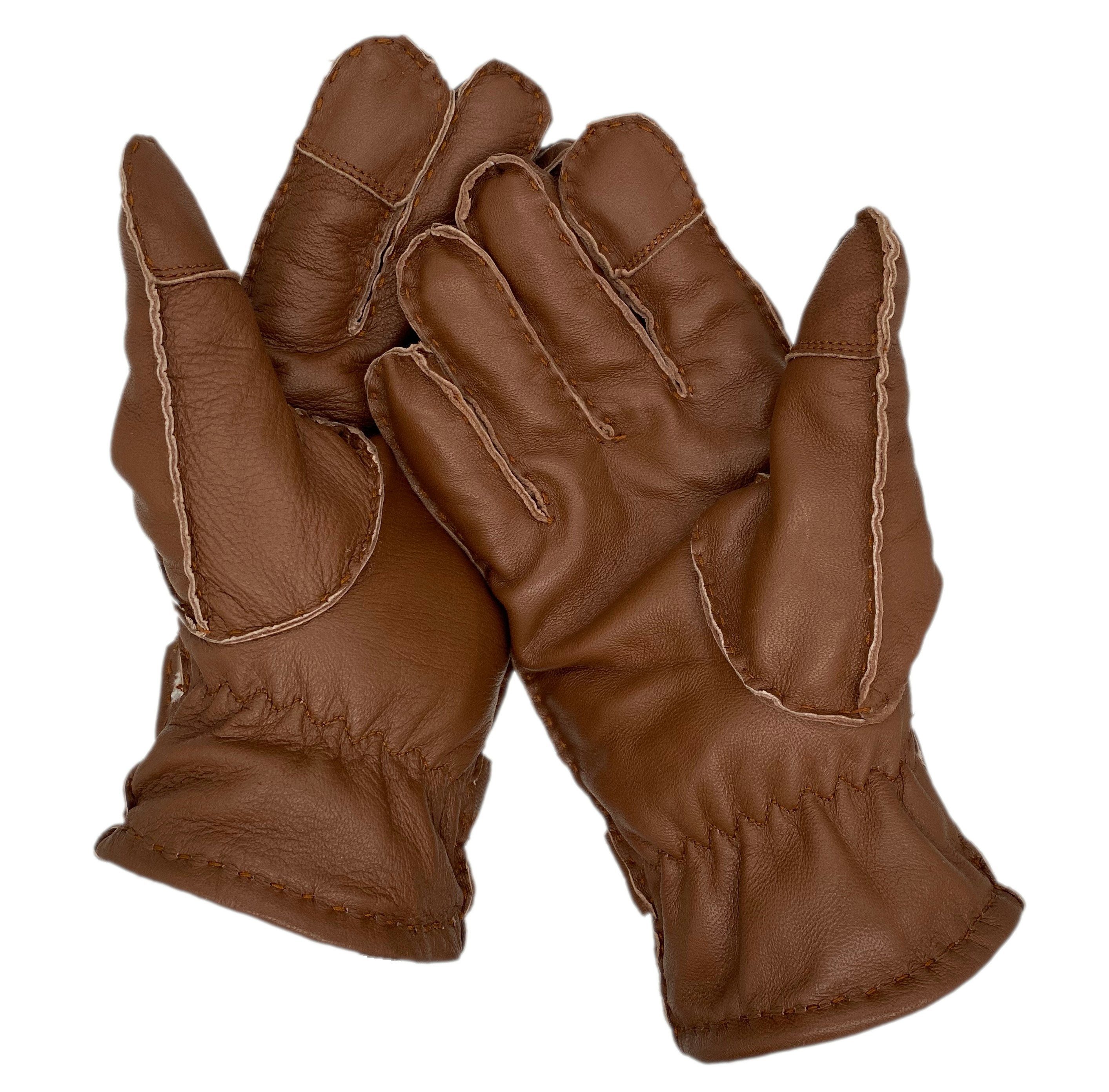 Glow Lederhandschuhe Winter-Lederhandschuhe Herren aus 100% Schafs-Leder