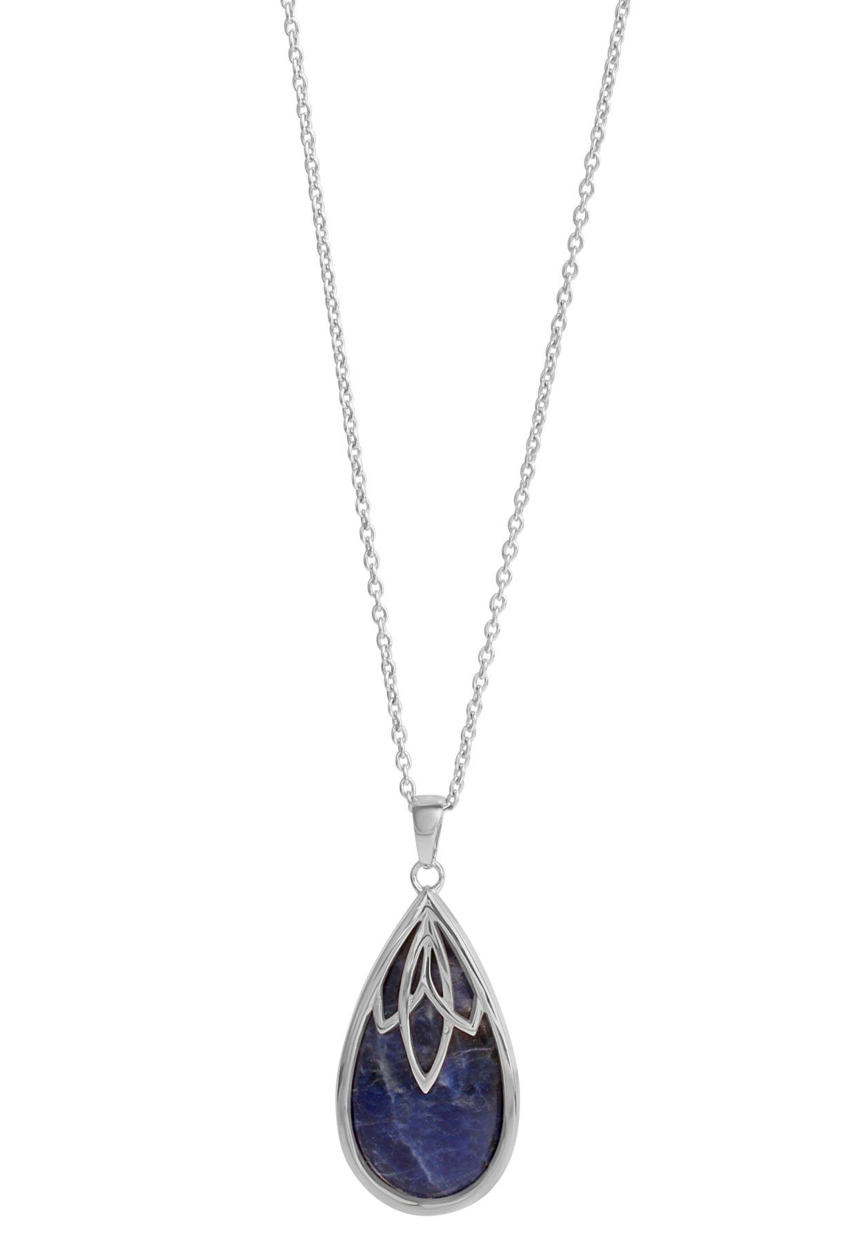 Firetti Kette mit Anhänger Schmuck Geschenk Silber 925 Halsschmuck Halskette Ankerkette, mit Sodalith