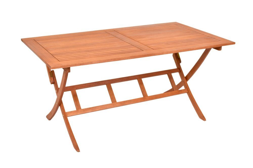 MERXX Garten-Essgruppe Acapulco, (Set 7-teilig, Tisch, 6 Klappsessel, Akazienholz mit Textilbespannung), in Sitz und Rücken gepadded
