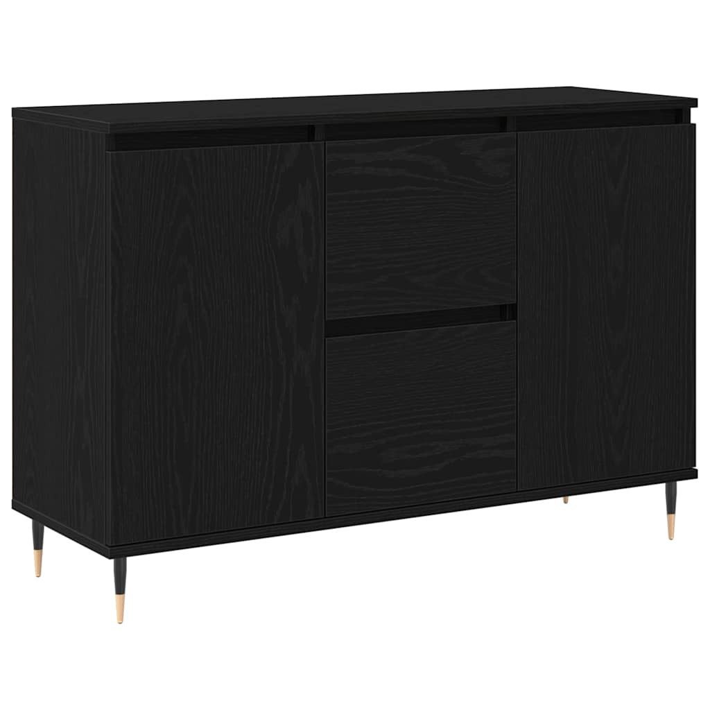 vidaXL Sideboard Sideboard Schwarz Eichen-Optik 101,5 x 35 x 70 cm Holzwerkstoff (1 St)